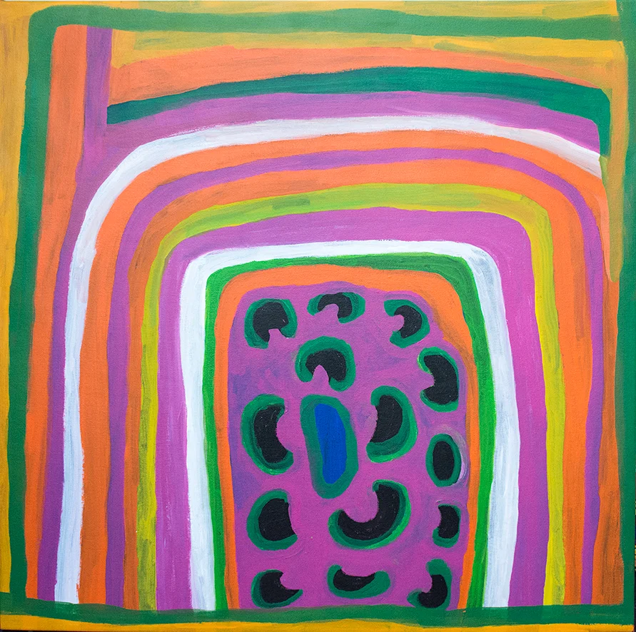 Jukuja Dolly Snell - Tanga Waterhole - 120 x 120 cm - 90/13