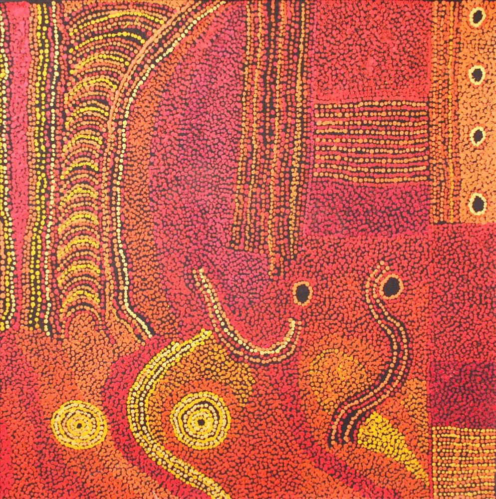 Tjungkara Ken - Ngayuku ngura, My Country - 76 x 76 cm (sold)