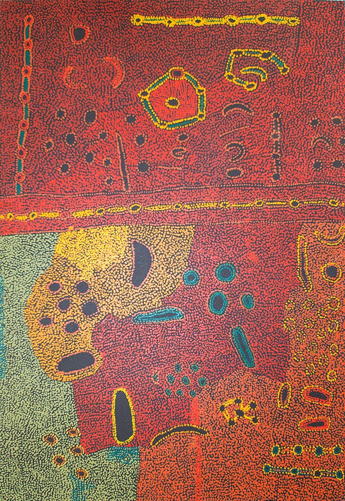 Maringka Baker - Kutjara Tjukurpa - 150 x 100 cm (sold)