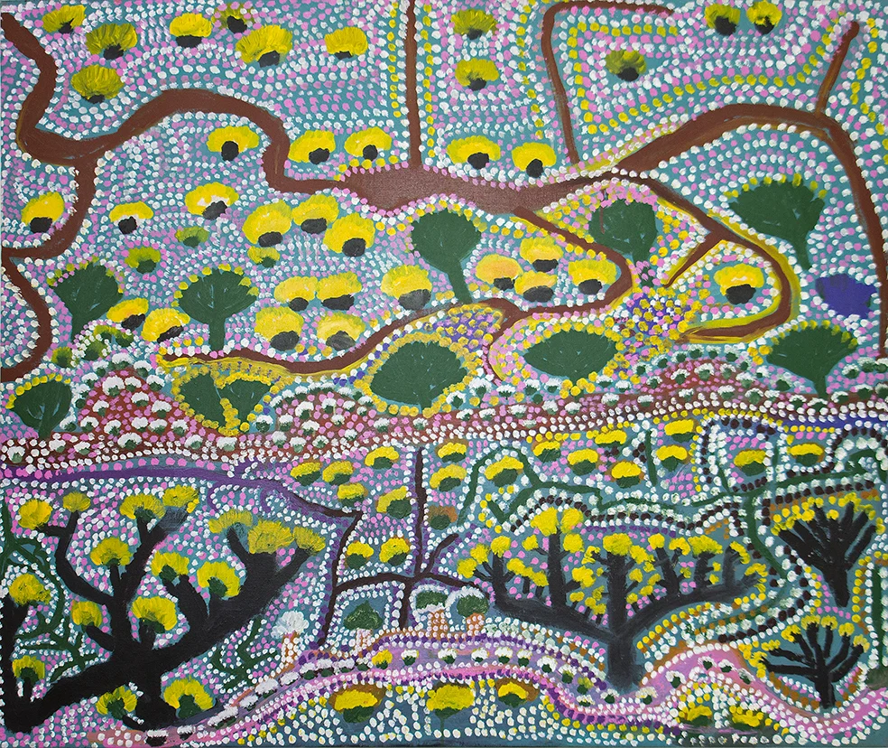 Robin Kankapankatia - Walalkara Ngura - Walalkara Country - 121 x 101 cm