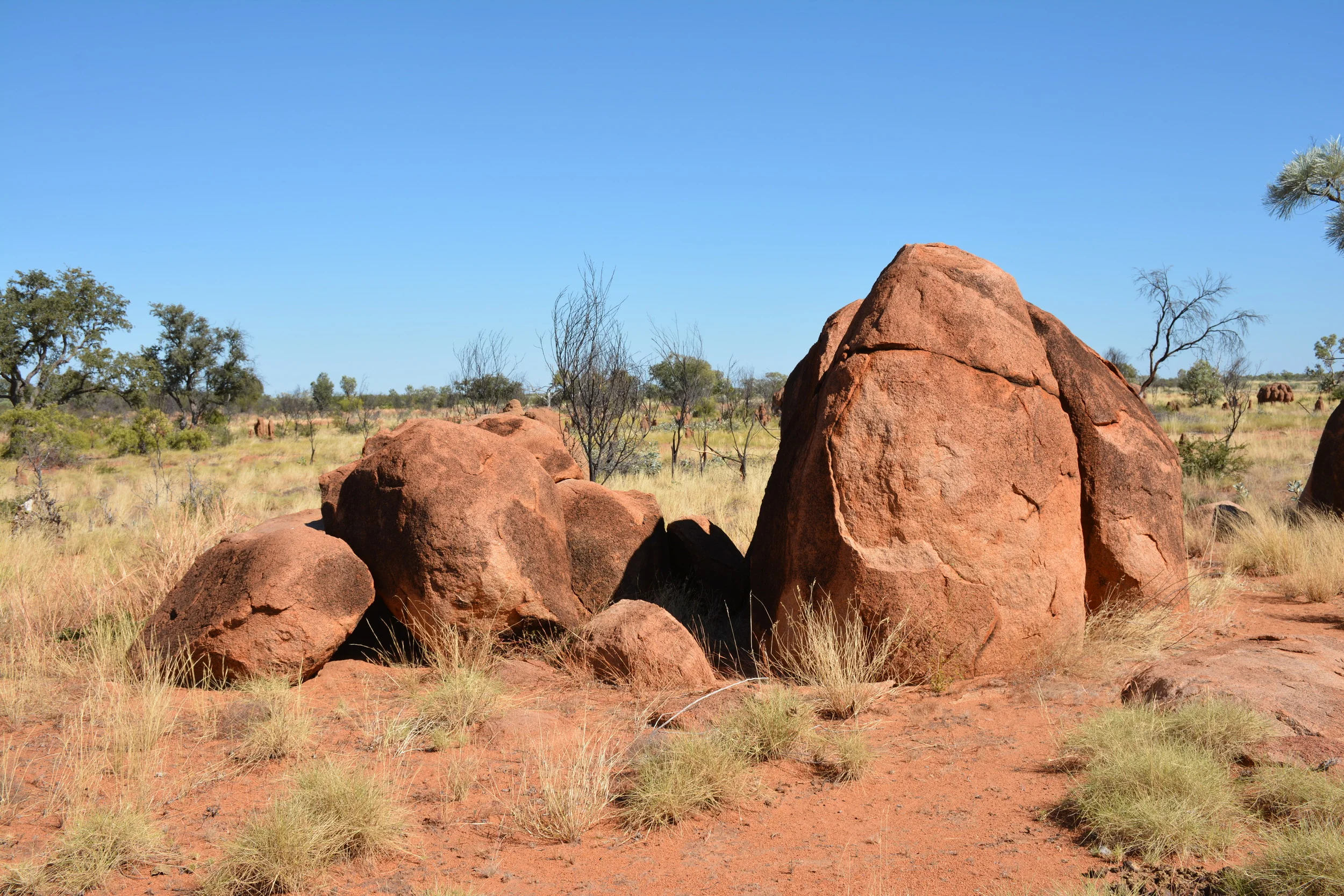 Unique blocs rocheux à perte de vue