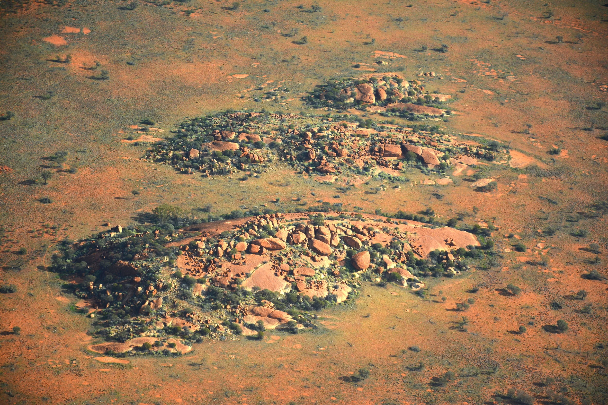 Blocs érodés par des millions d'années