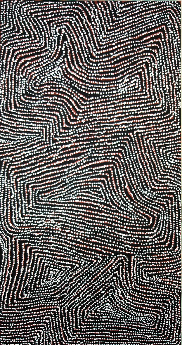 George Ward Tjungurrayi - Lake site of Mac Donald  - 122 x 61 cm