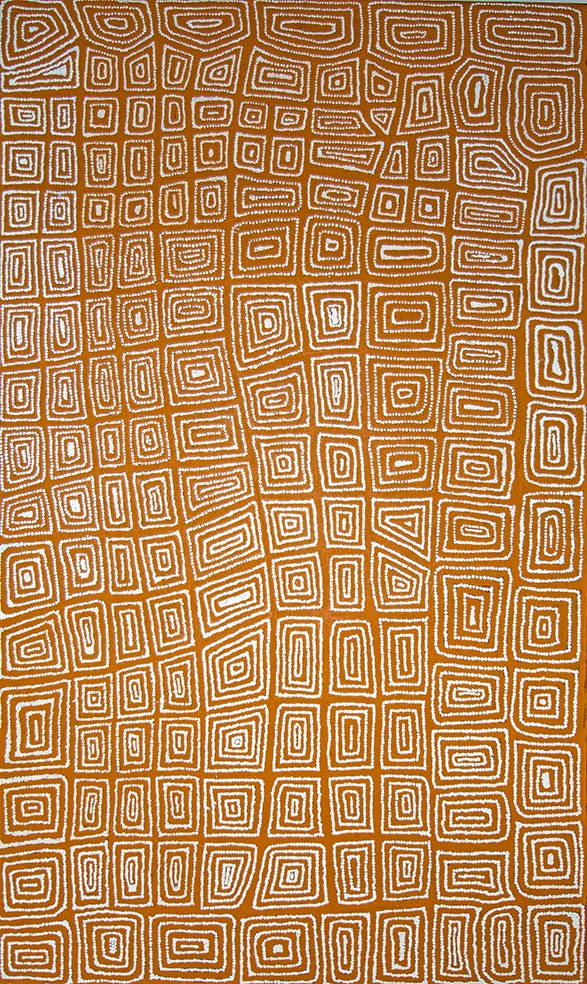 John John Bennett - Tingari Men travel to Mitukatjirri - 153 x 91 cm (sold)