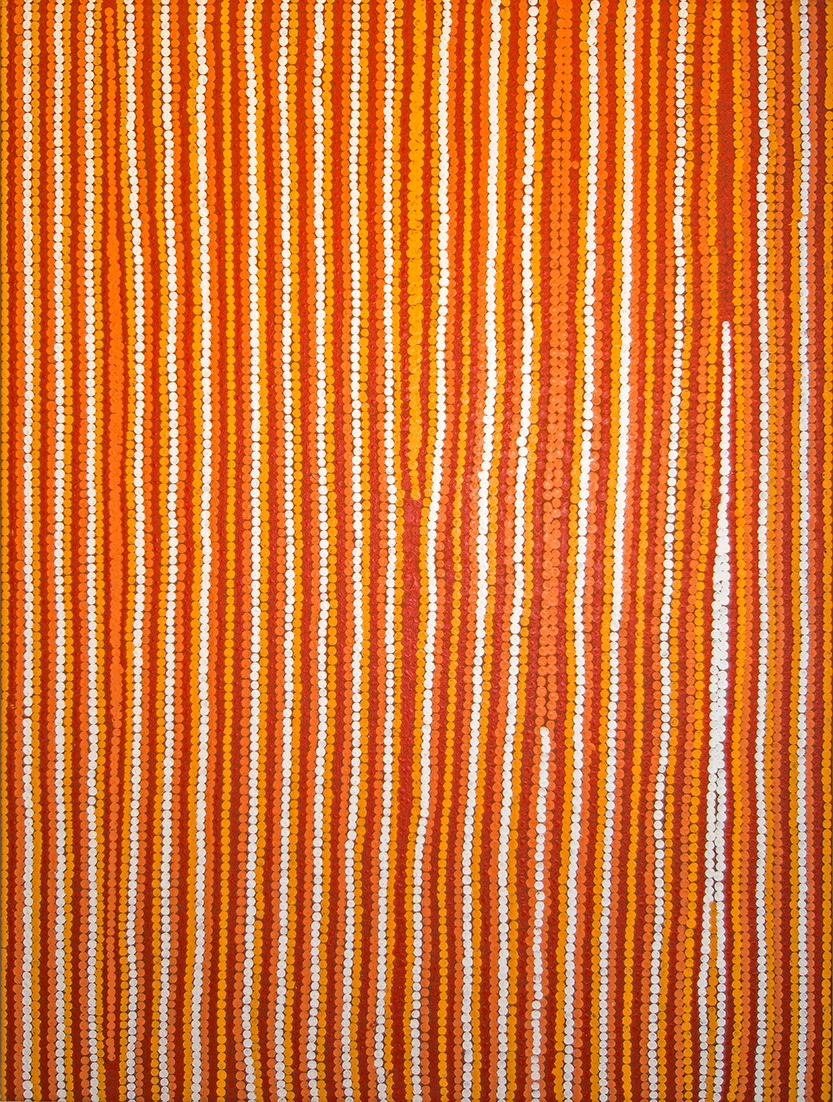 Turkey Tolson Tjupurrula - Men preparing the spears - 122 x 91 cm