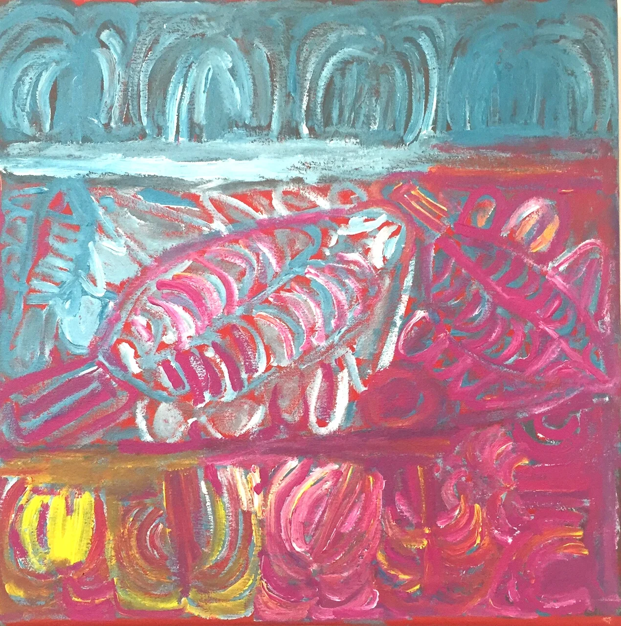 Barramundi - Sonia Kurarra - 60x60cm (sold)