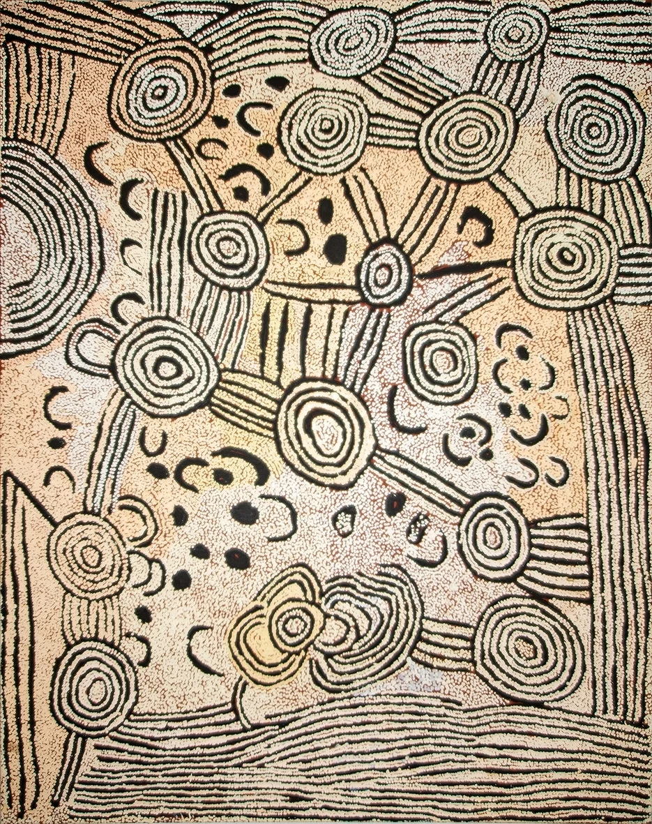 Nancy Nungurrayi - Ceremonies at Ngaminya rockhole - 153 x 122 cm