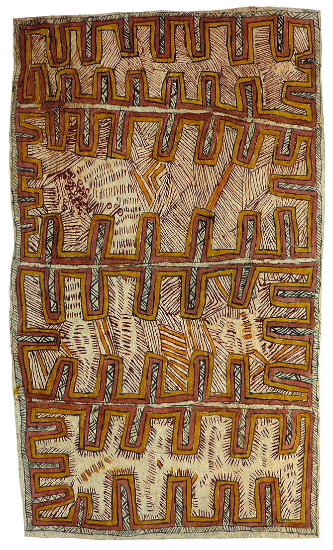 Sarah Ugibari - Ancestors tattoo design of the chin (tree bark pattern)