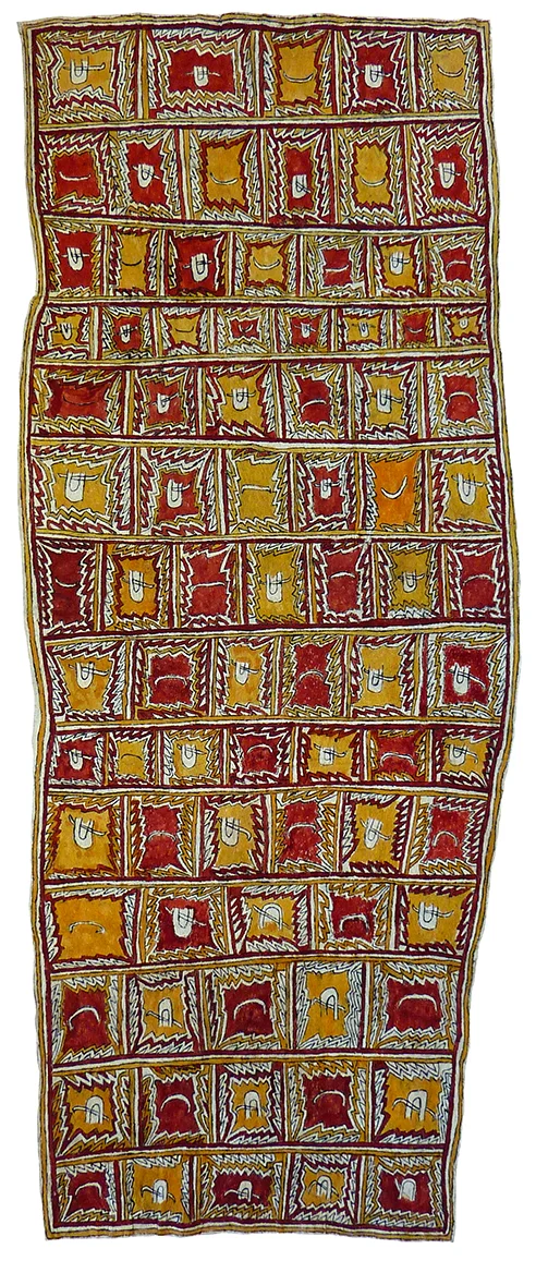 Diona Jonevari (Suwarari) - Pig tusk jewellery (customary wealth), eel bone jewellery for initiation nasal septum piercings, Ömie mountains and beaks of the Papuan Hornbill