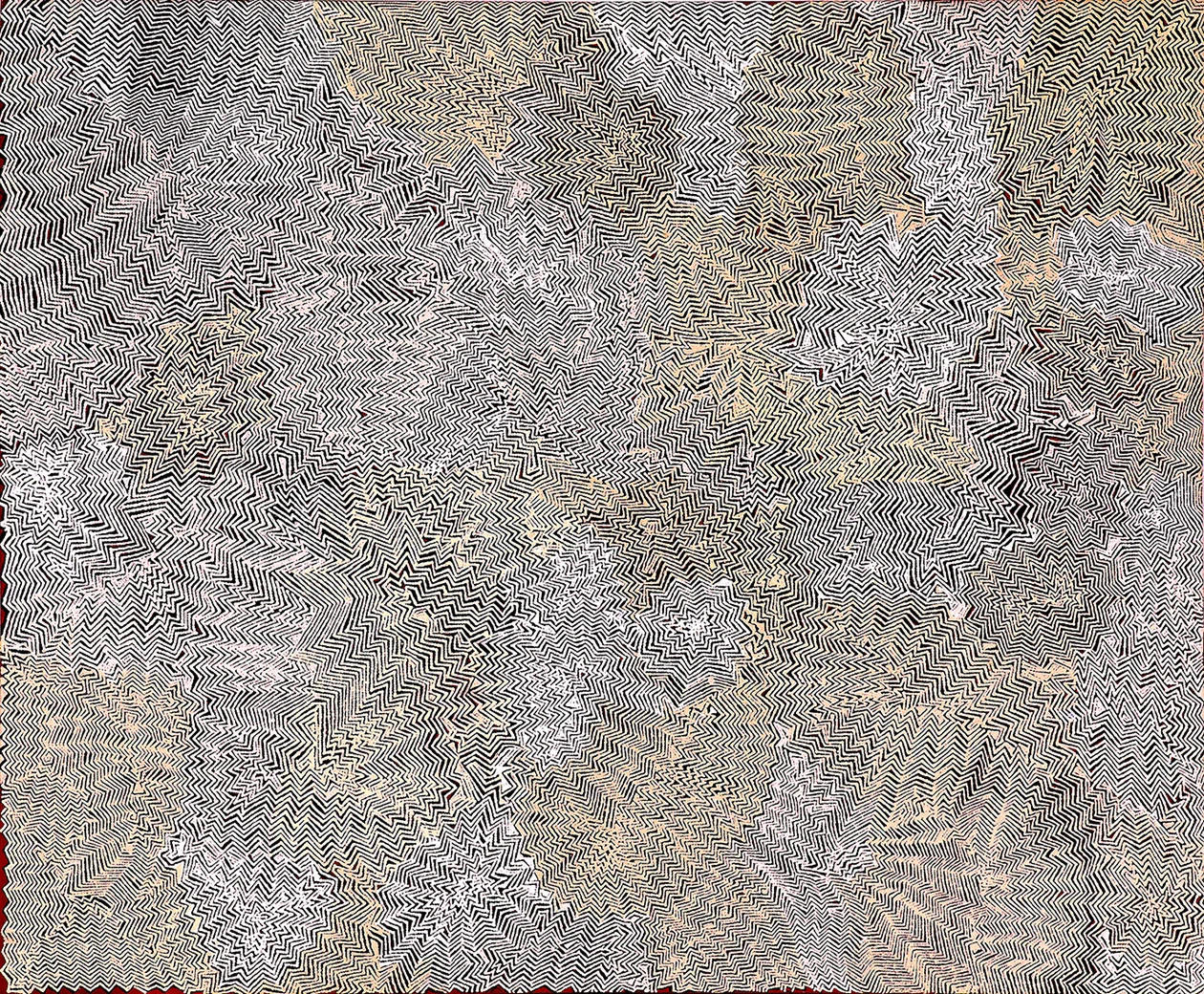 Bobby West Tjupurrula - Tingari map with important ceremonial sites (sold)