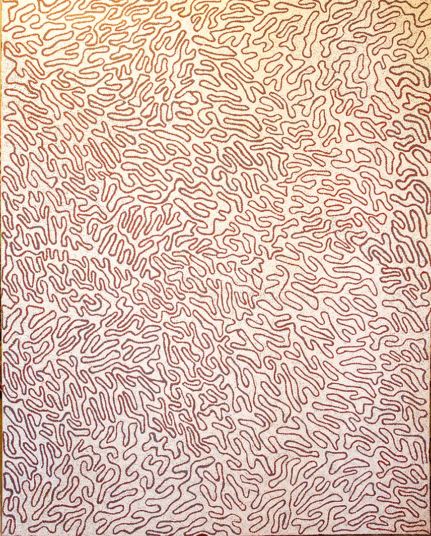 Joseph Jurra Tjapaljarri - Ancestral Tingari stories - 153 x 122 (sold)