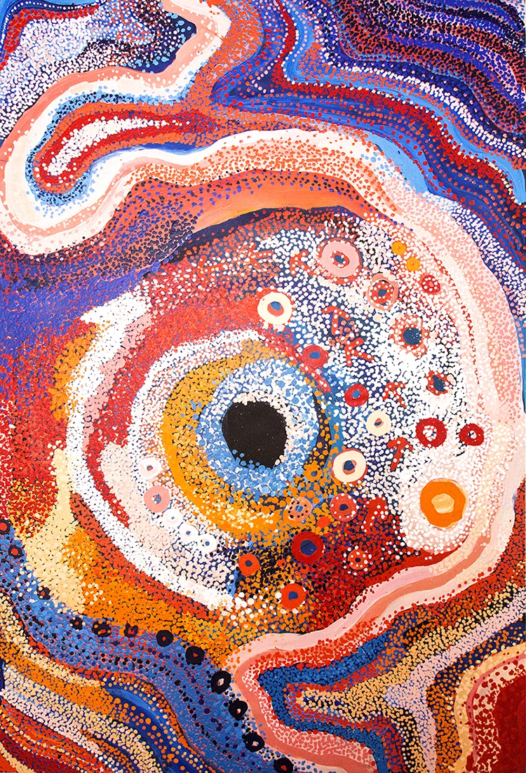 Kaye Baker - Malilu munu Kalaya - 165 x 110 cm (sold)