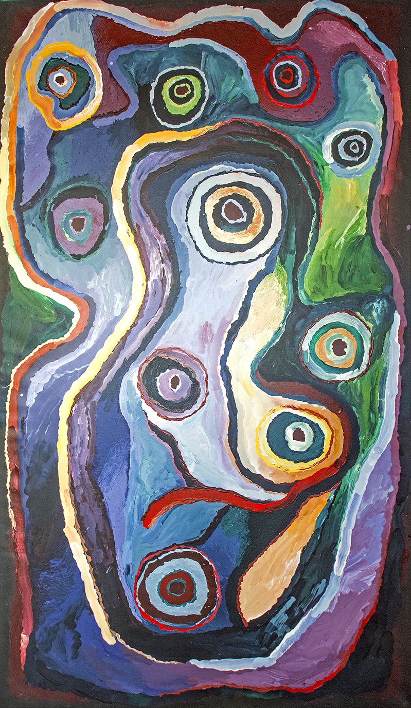 Angkaliya Curtis - Cave hill - 200 x 110 cm (sold)