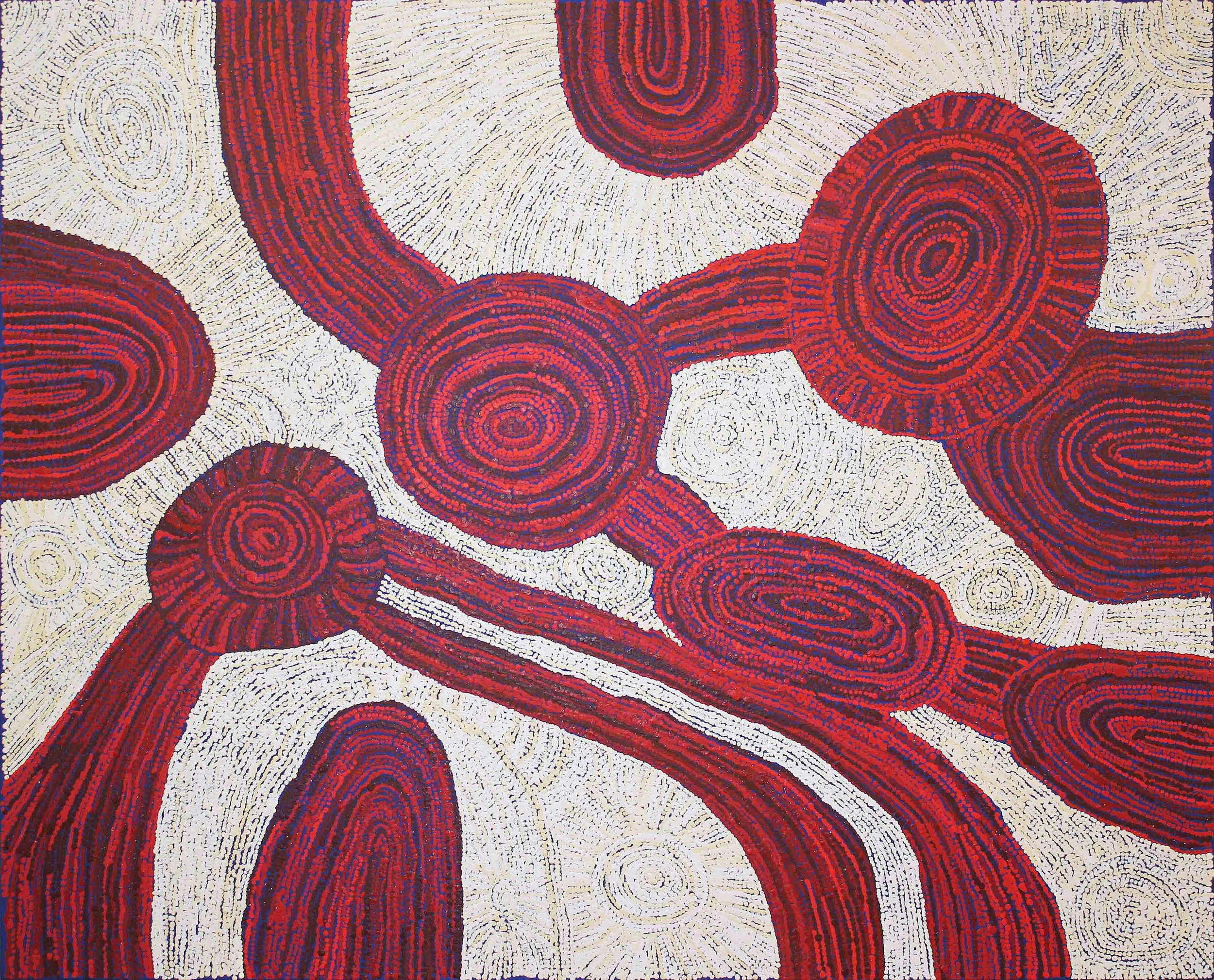 Betty Kuntiwa Pumani - Antara Tjukurpa - 152x121cm (sold)