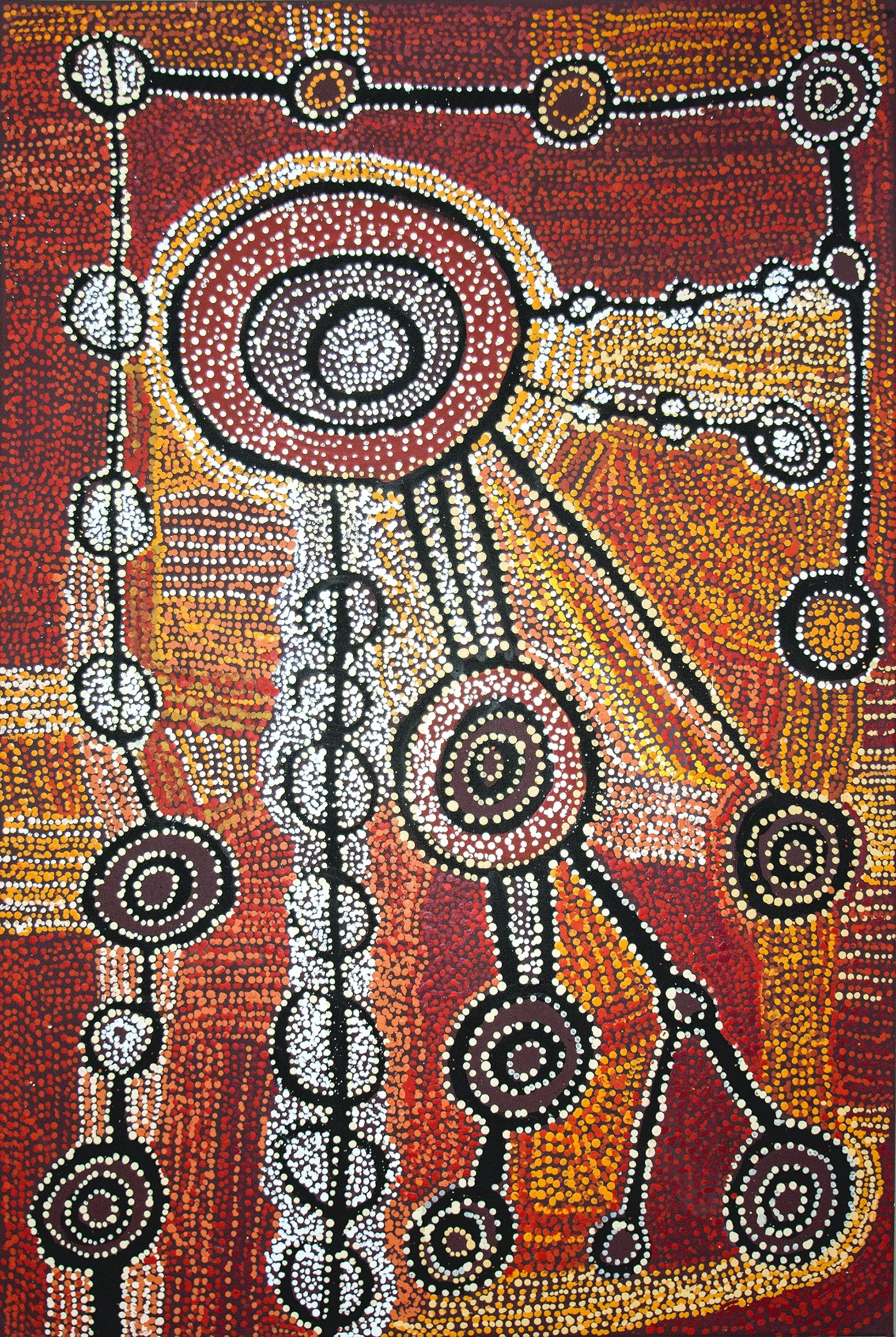 Willy Mutjantji Martin - Wanampi tjukurpa - 121x82cm (sold)