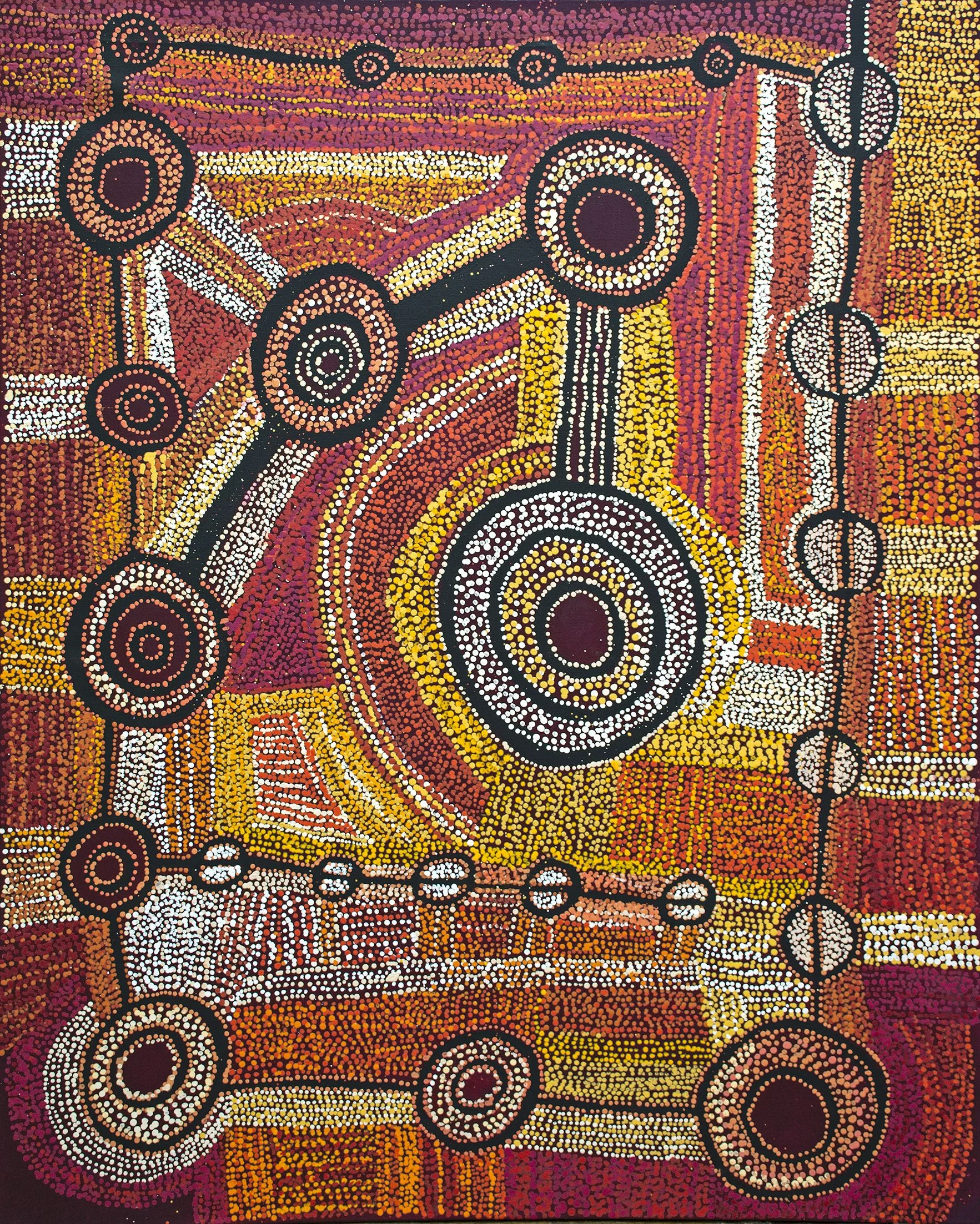 Willy Mutjantji Martin - Wanampi tjukurpa - 152x121cm (sold)