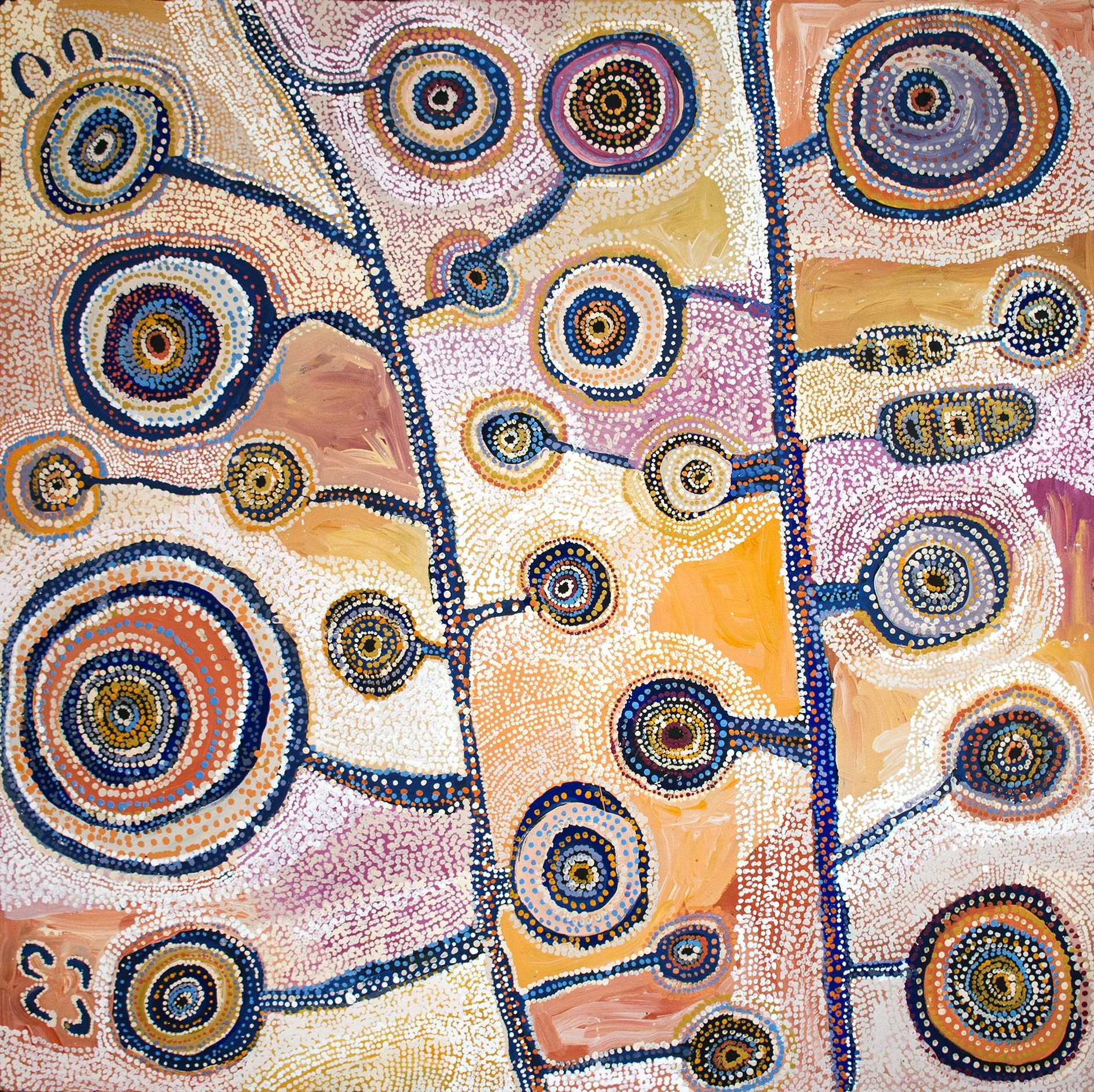 Tuppy Ngintja Goodwin  - Antara Tjukurpa - 150x150cm - 149-17