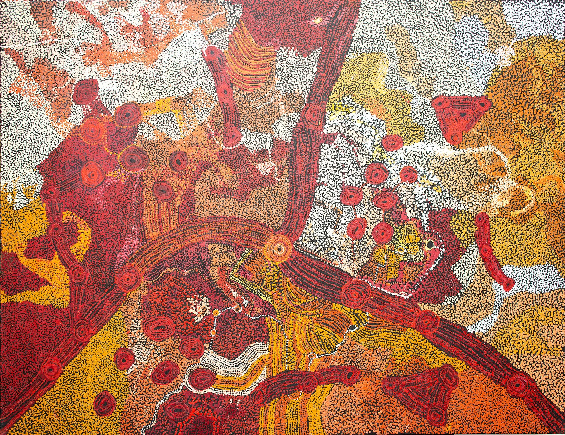 Sylvia Kanytjupai Ken - Seven Sister Dreaming Time stories - 198 x 152,5 (sold)