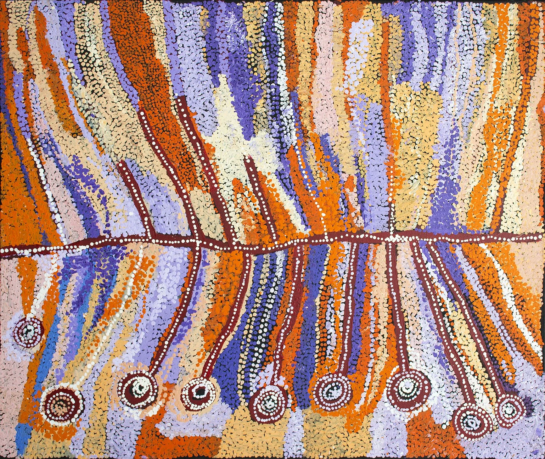 Wawiriya Burton - Ngayuku Mamaku Ngura- My Father's Country - 122x101 cm (sold)