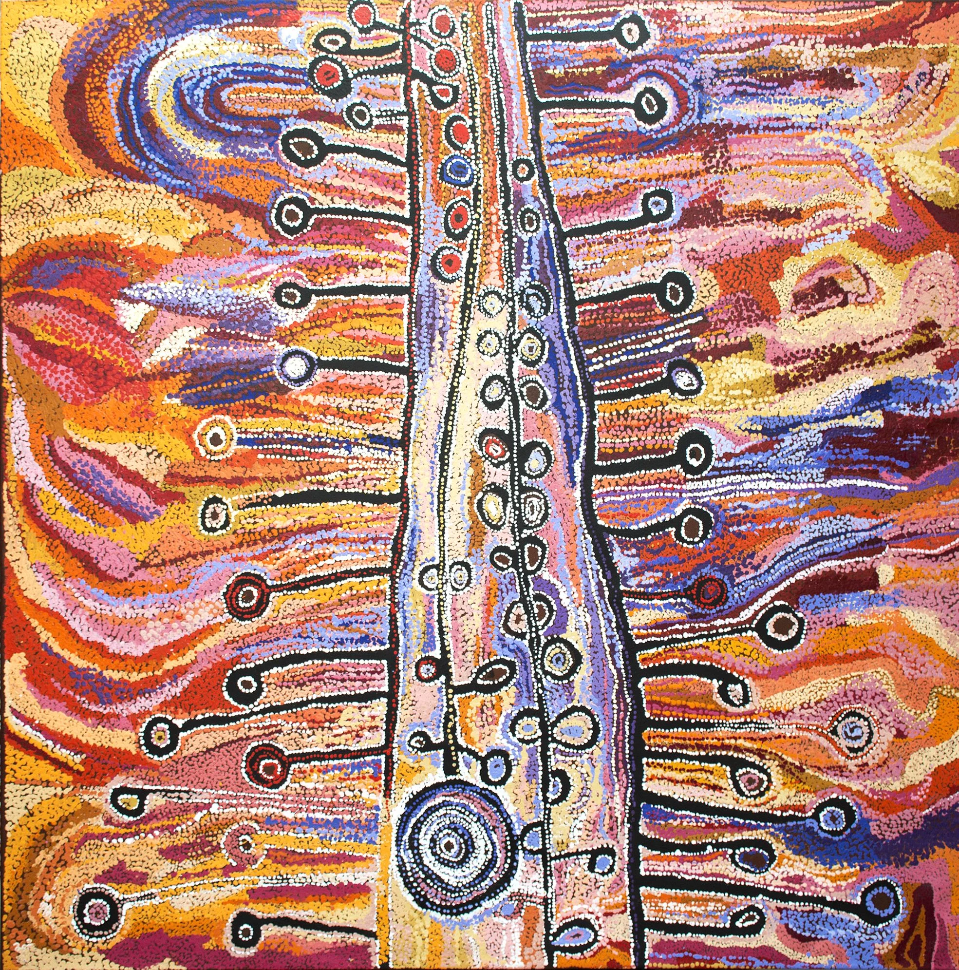 Wawiriya Burton - Ngayuku Mamaku Ngura- My Father's Country - 198x197 cm (sold)