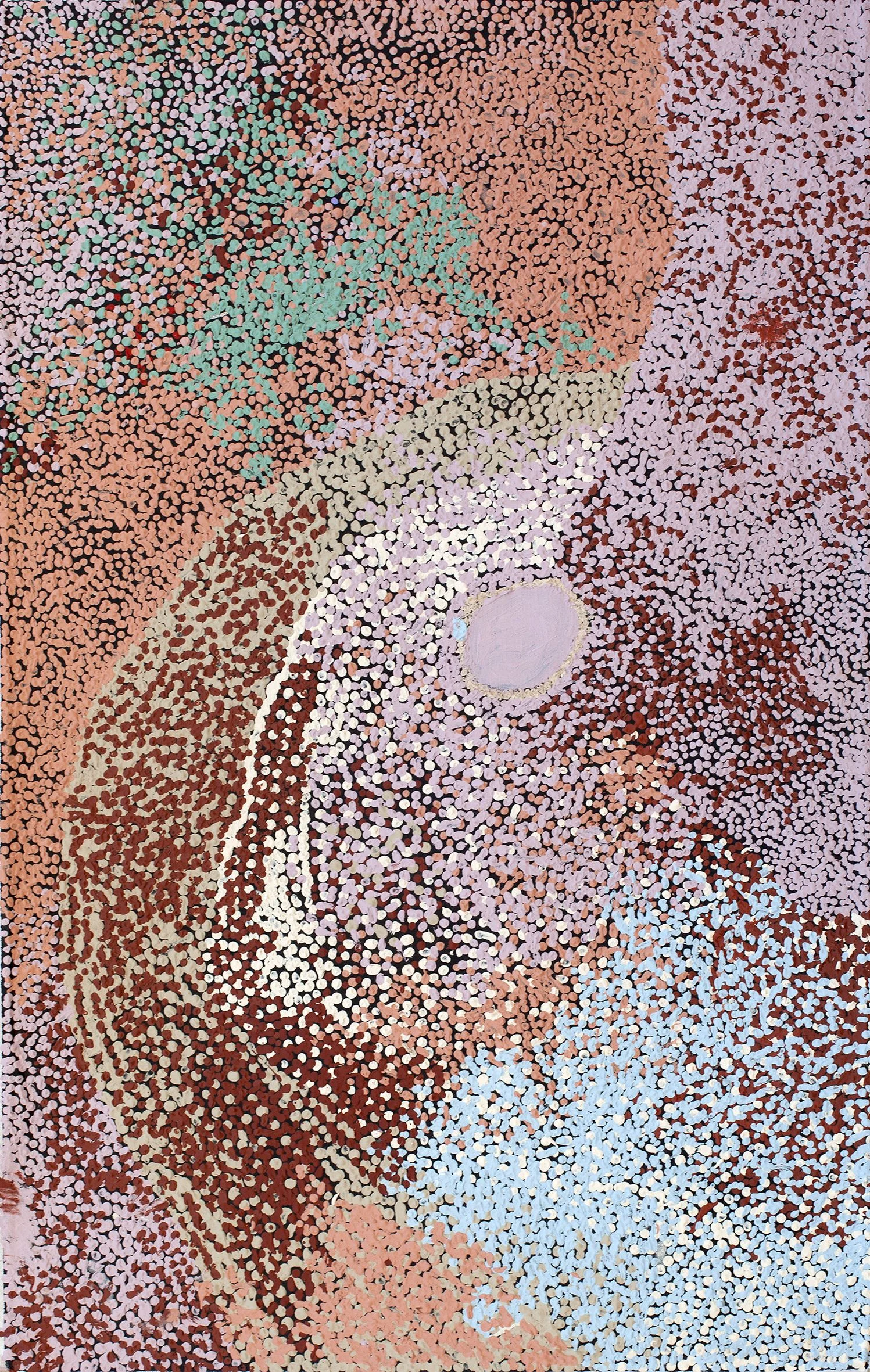 Peinture-aborigène-Mulyatingki Marney - Pujiman (bush) days- 122 x 76 cm - 16-525