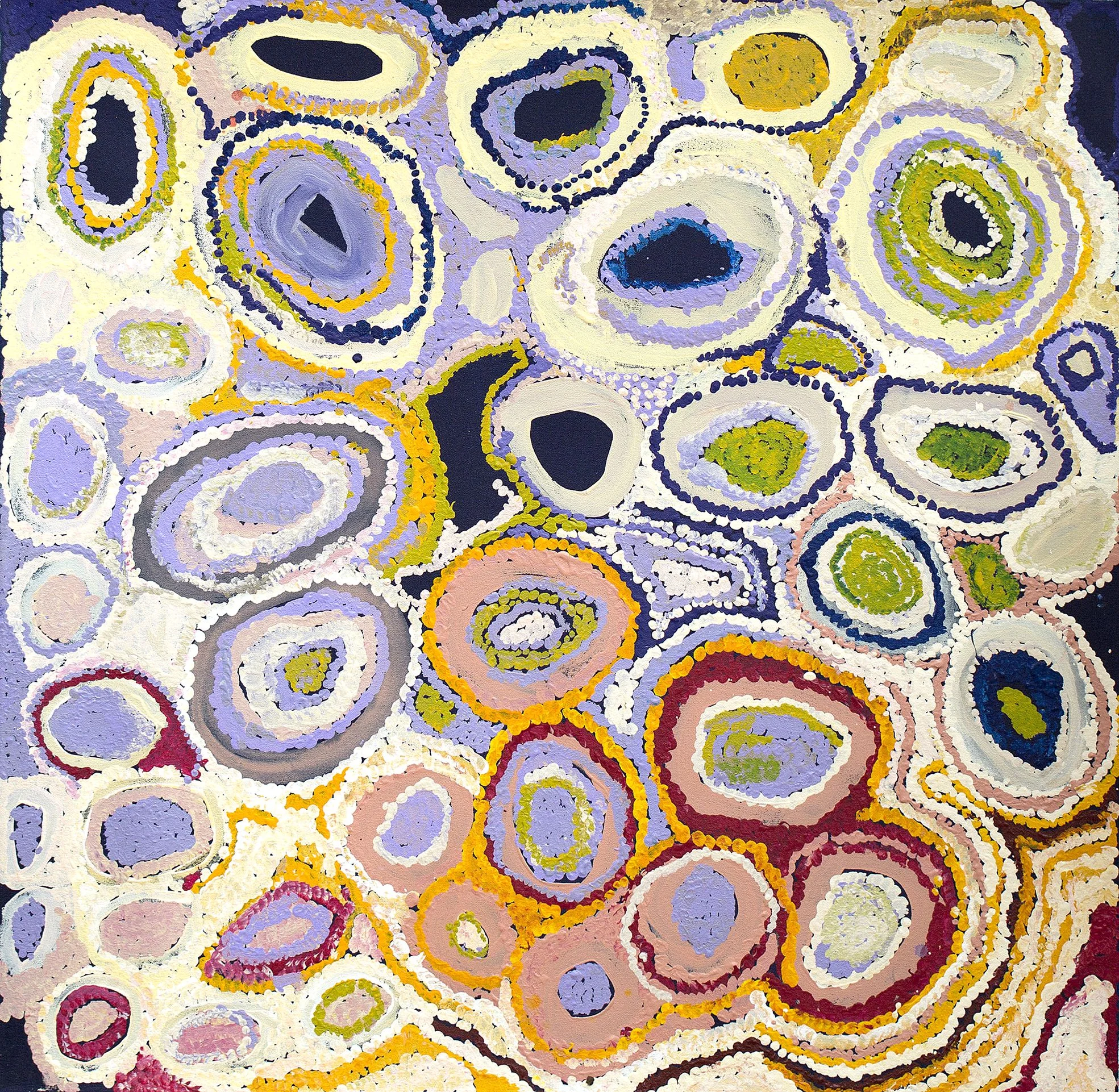 Songlines - Canning stock road - peinture aborigène - Jakayu Biljabu