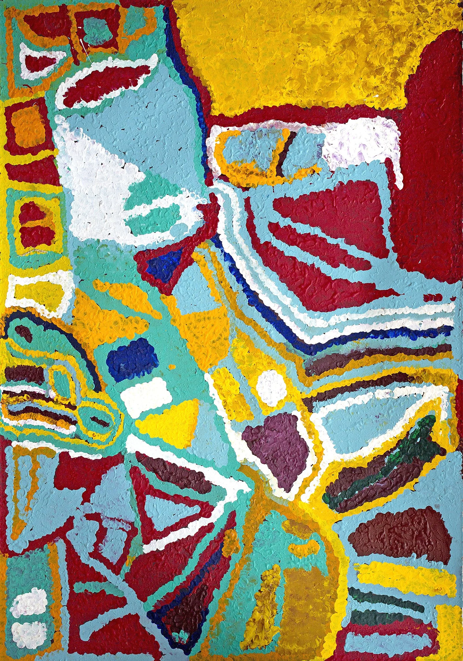 œuvre art aborigène - Mabel Wakarta - Sans Titre - 152 x 106 cm - 15-567