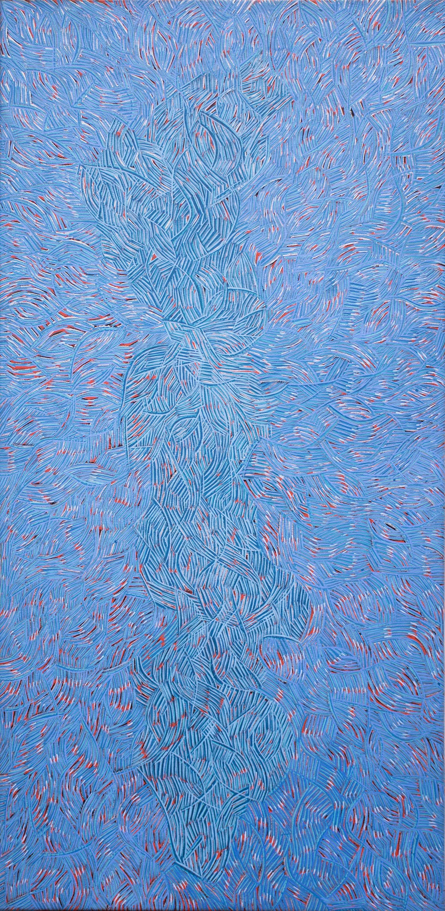 Eva Nargoodah - Yitilarl Ngapa (Winter Rain) - 120x60cm (sold) - 341/17