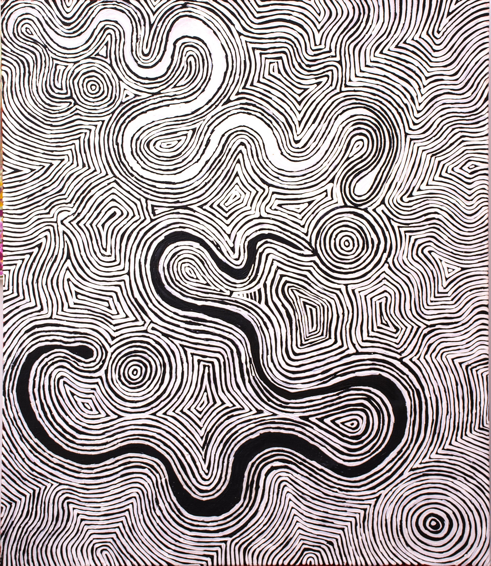 Leston Japaljarri Spencer - Warna Jukurrpa (Snake Dreaming)