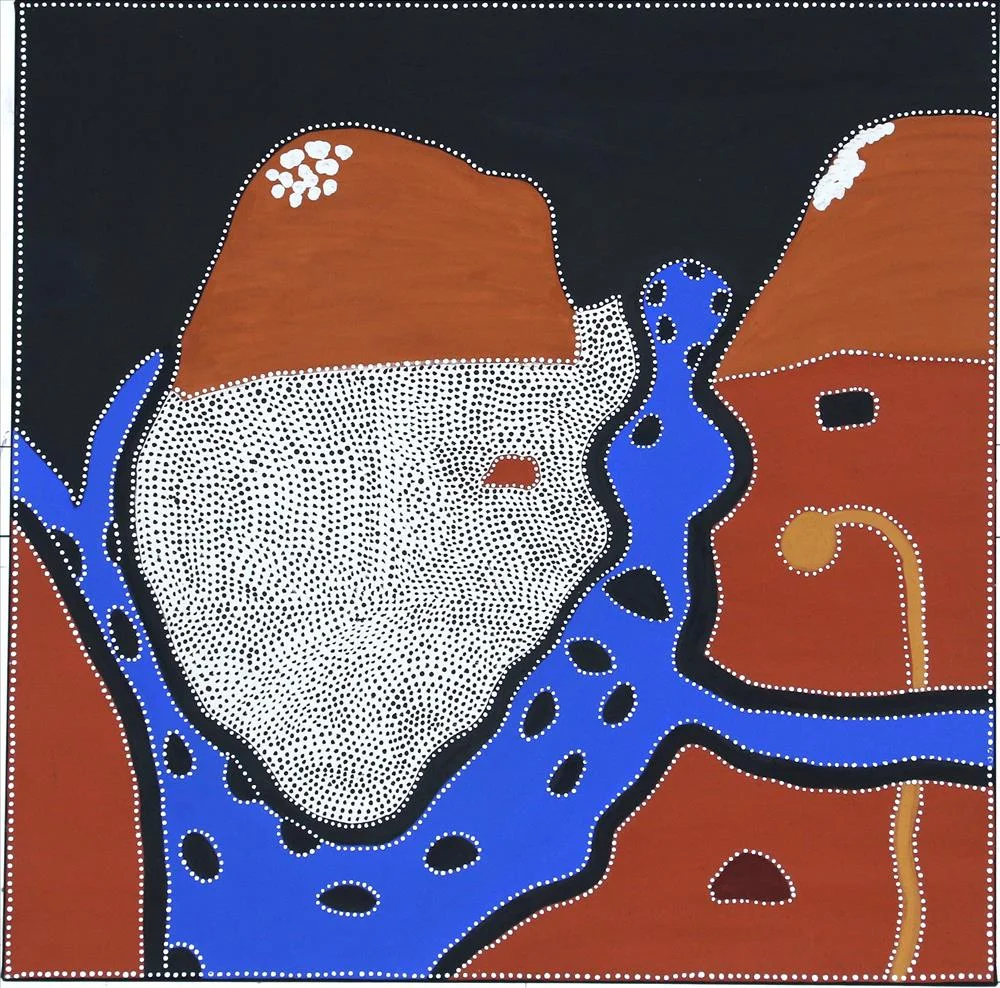 Kathy Ramsay - Dick's Yard (Bow River Country) - 90 x 90 cm - 387/18 (sold)