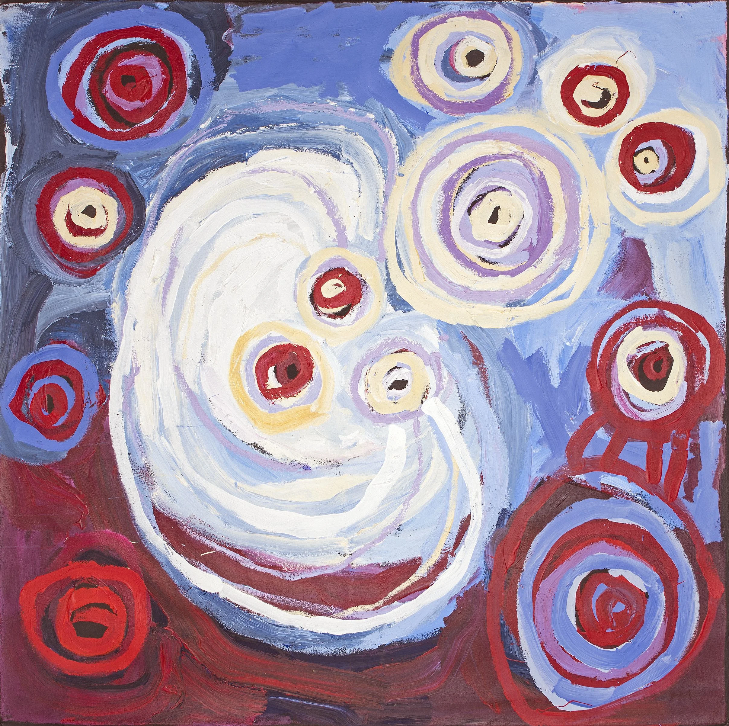 Barbara Moore - Ngayuku ngura - My Country - 150 x 150 cm - 153-19 (sold)