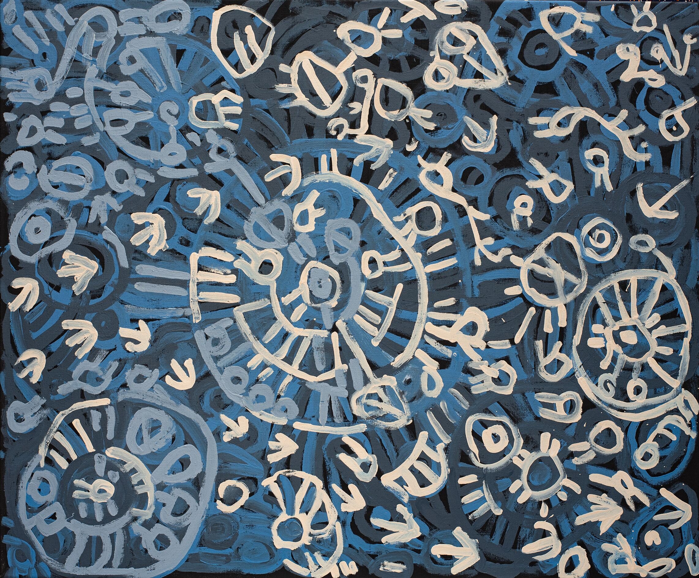 Imitjala Curley - Walytjitjata: Ngayuku ngunytjuku ngura - 122 x 102 cm - 19-354 - peinture Aborigène