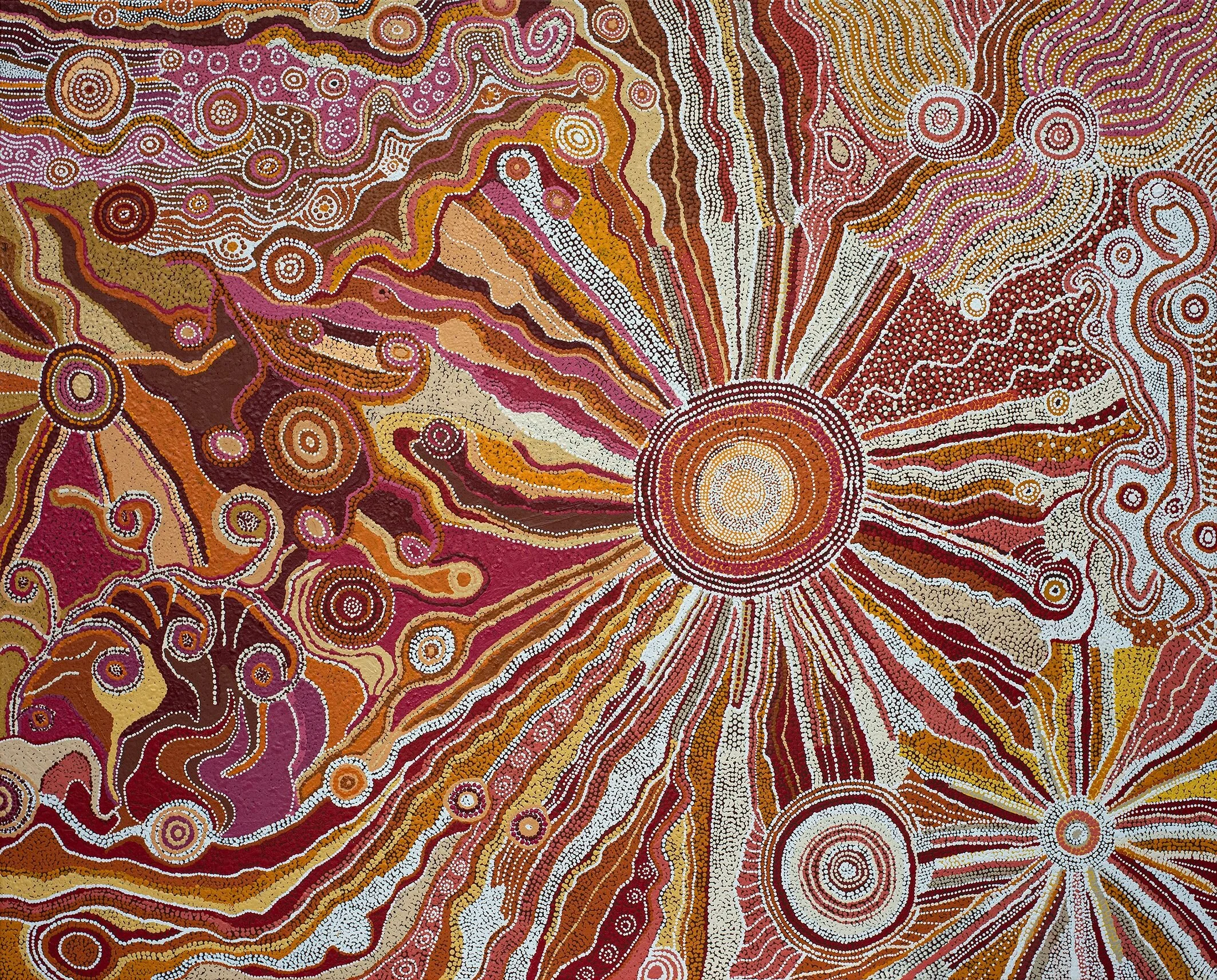 Rita Rolley - Ngayuku Ngura - 152 x 122 cm - 19-368 - peinture Aborigène