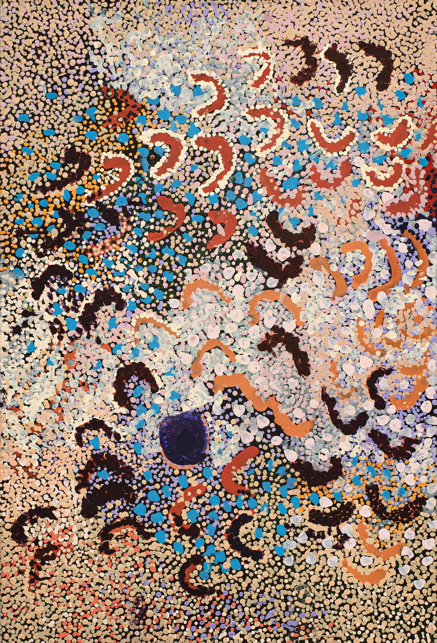 Peinture Aborigène - Mulyatingki Marney (1940) - Minyipuru - Seven Sisters - 91 x 61 cm - 18-378