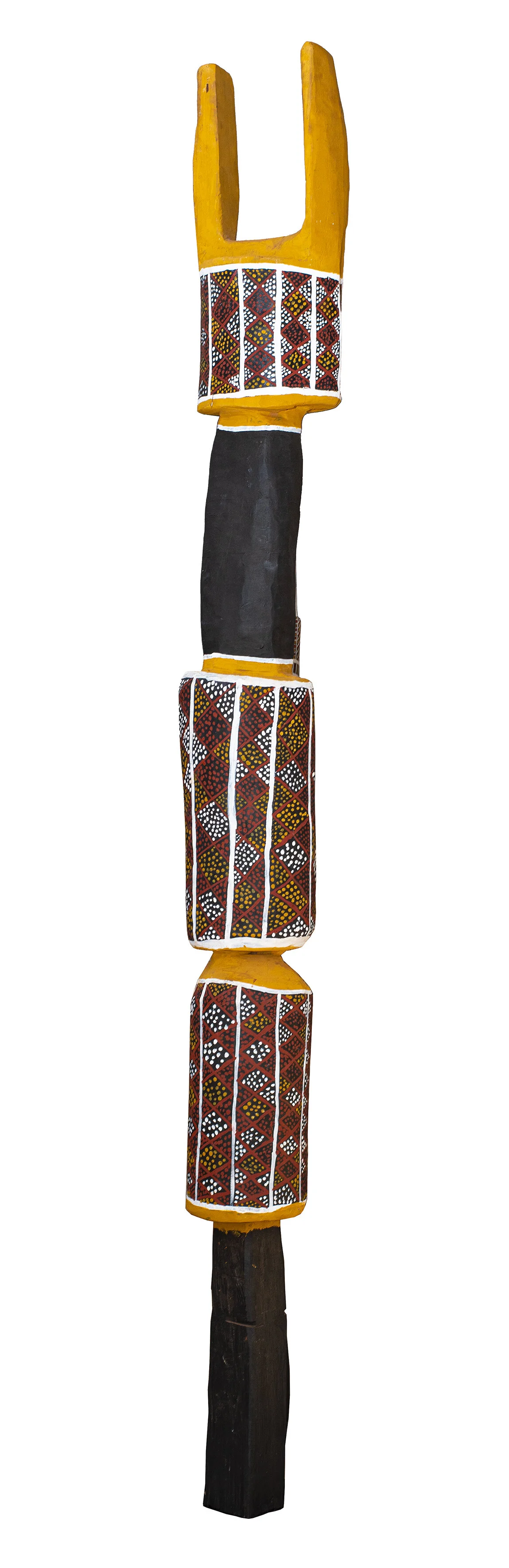 Osmond Pangiraminni - Tutini (Pukamani Pole) - 224 x 24 cm - 18-154 - art_aborigene