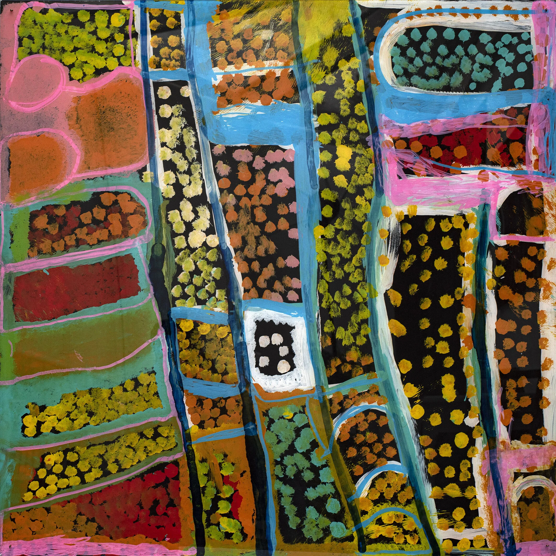 Mrs Japulija - Billabongs _Daisy - 90 x 90 cm - 331/18 (sold)