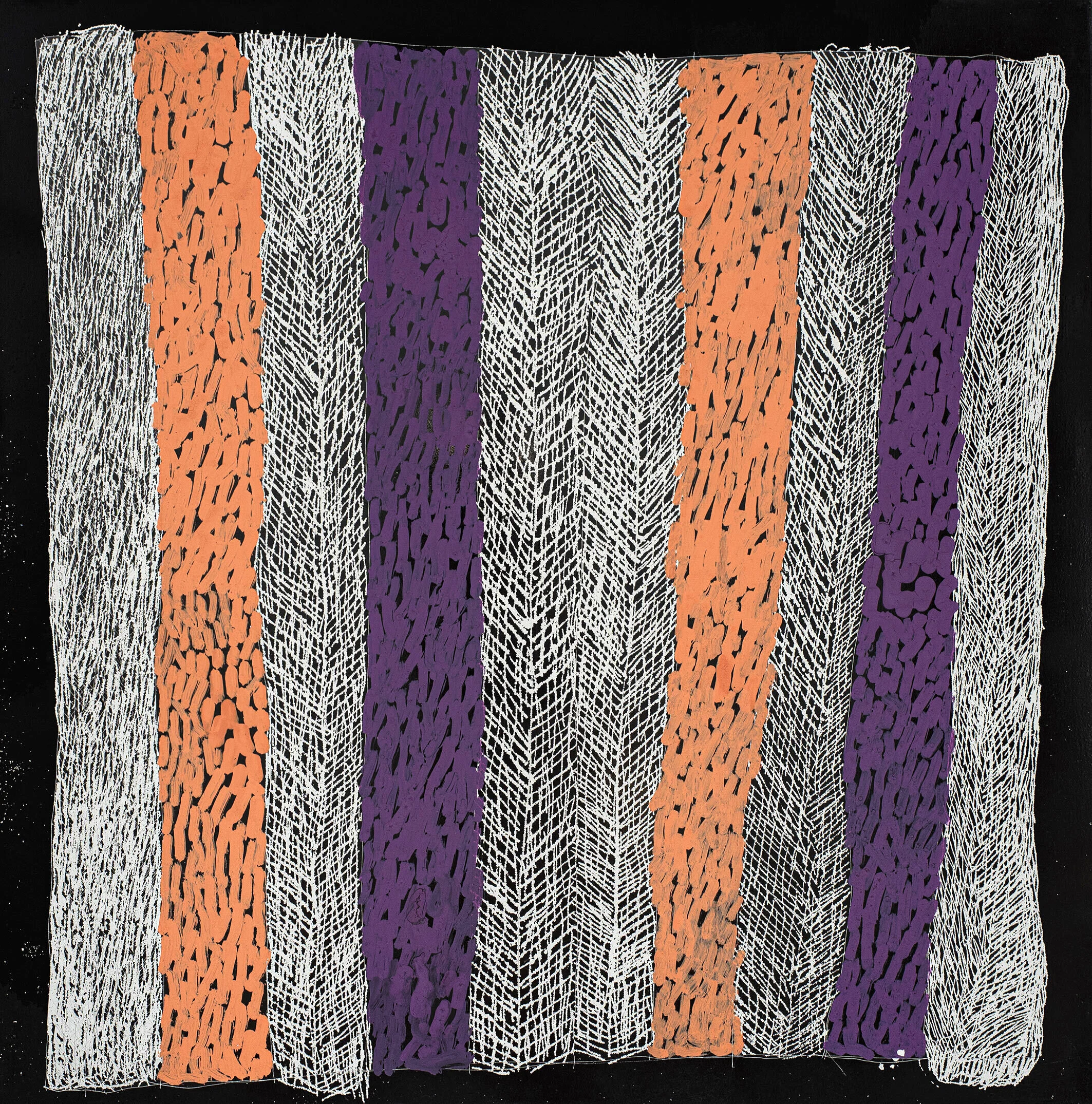 Art_Aborigene_Ngarralja Tommy May  - JILJI AND BILA - 60 x 60 cm - 340/19
