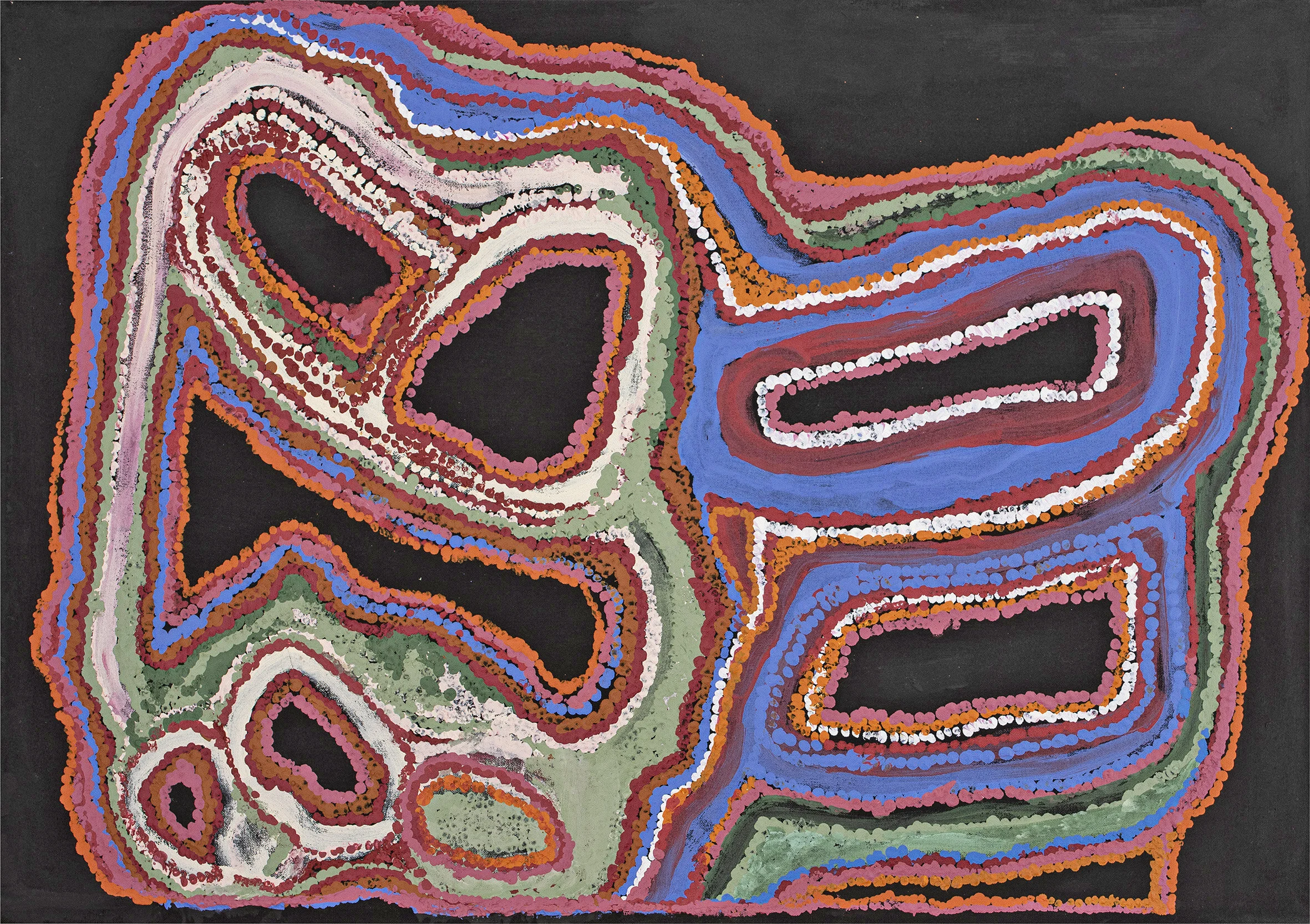 Jimmy Yanyatjari Donegan - Tjukurpa story - 91x61cm - 20-57  - art aborigene
