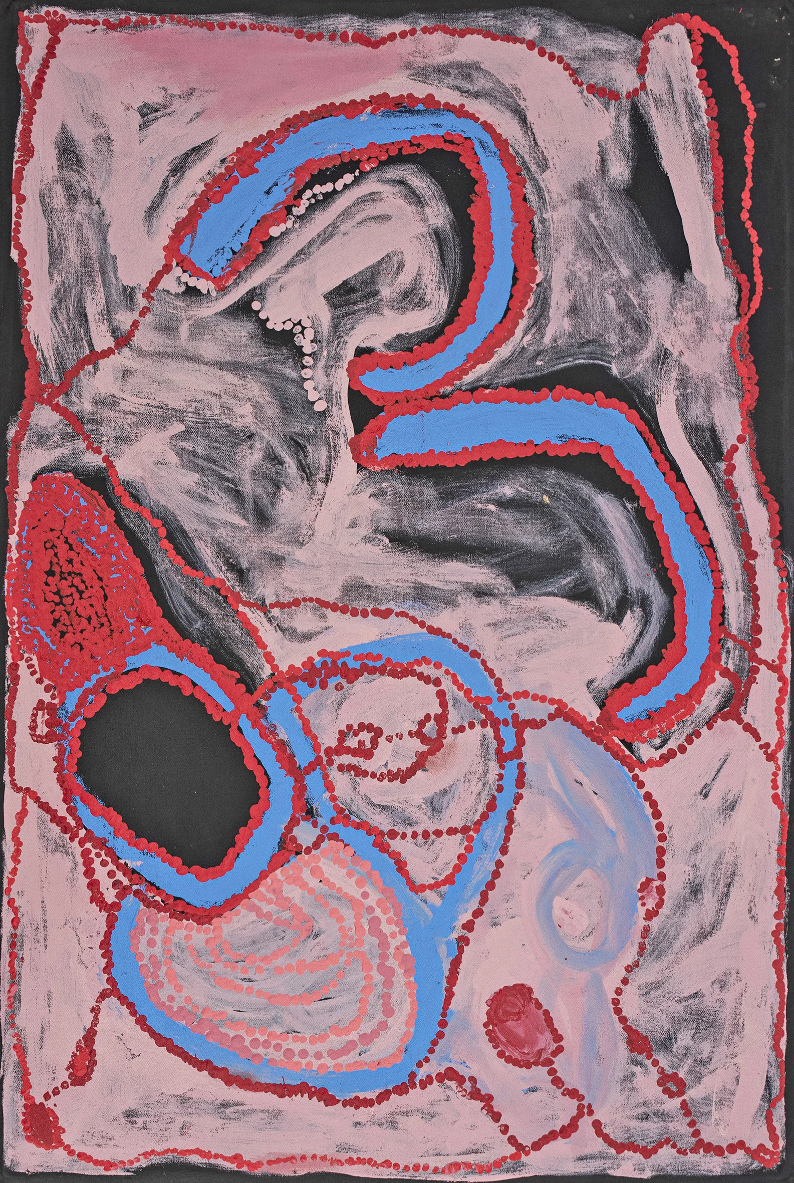 Jimmy Yanyatjari Donegan - Wati Kutjara Wanampi - 91x61cm - 20-283 (sold)