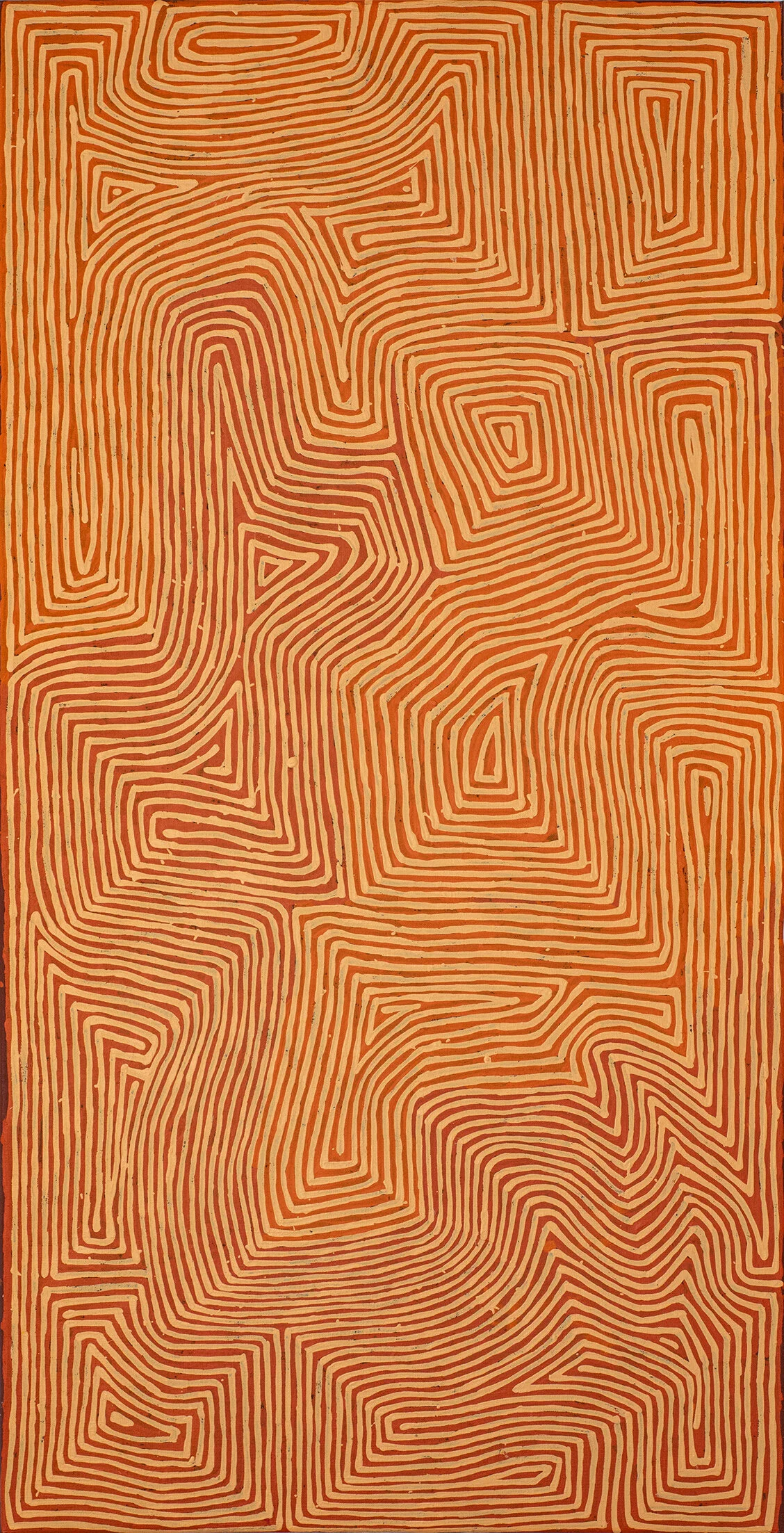Georges Tjungurrayi - Claypan site Mamultjulkulnga - Tingari stories - 122 x 61 cm - GT2008037 (sold)