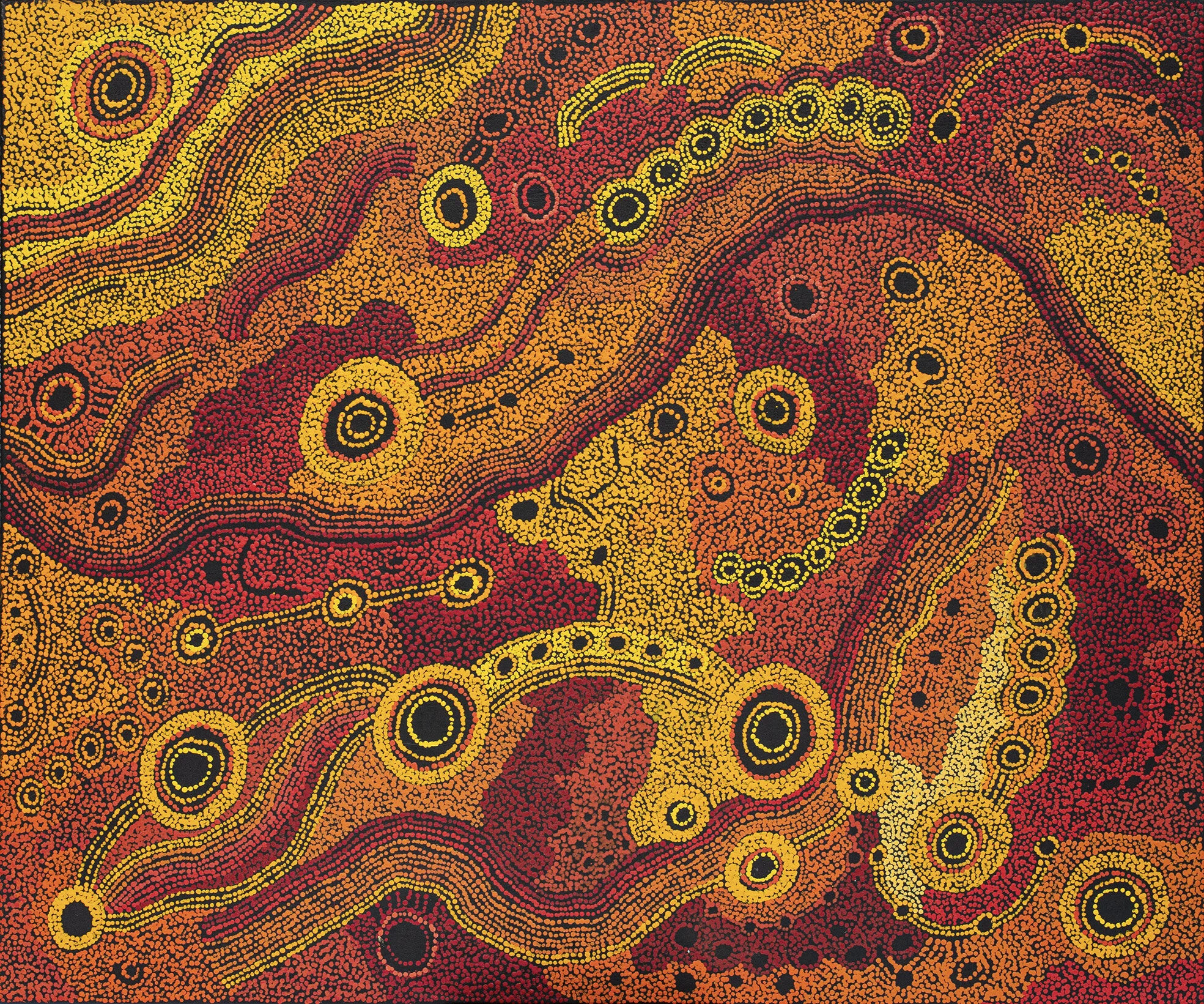 Sandra Ken - Seven Sisters - 122 x 101,5 cm - 27-21 - art aborigène