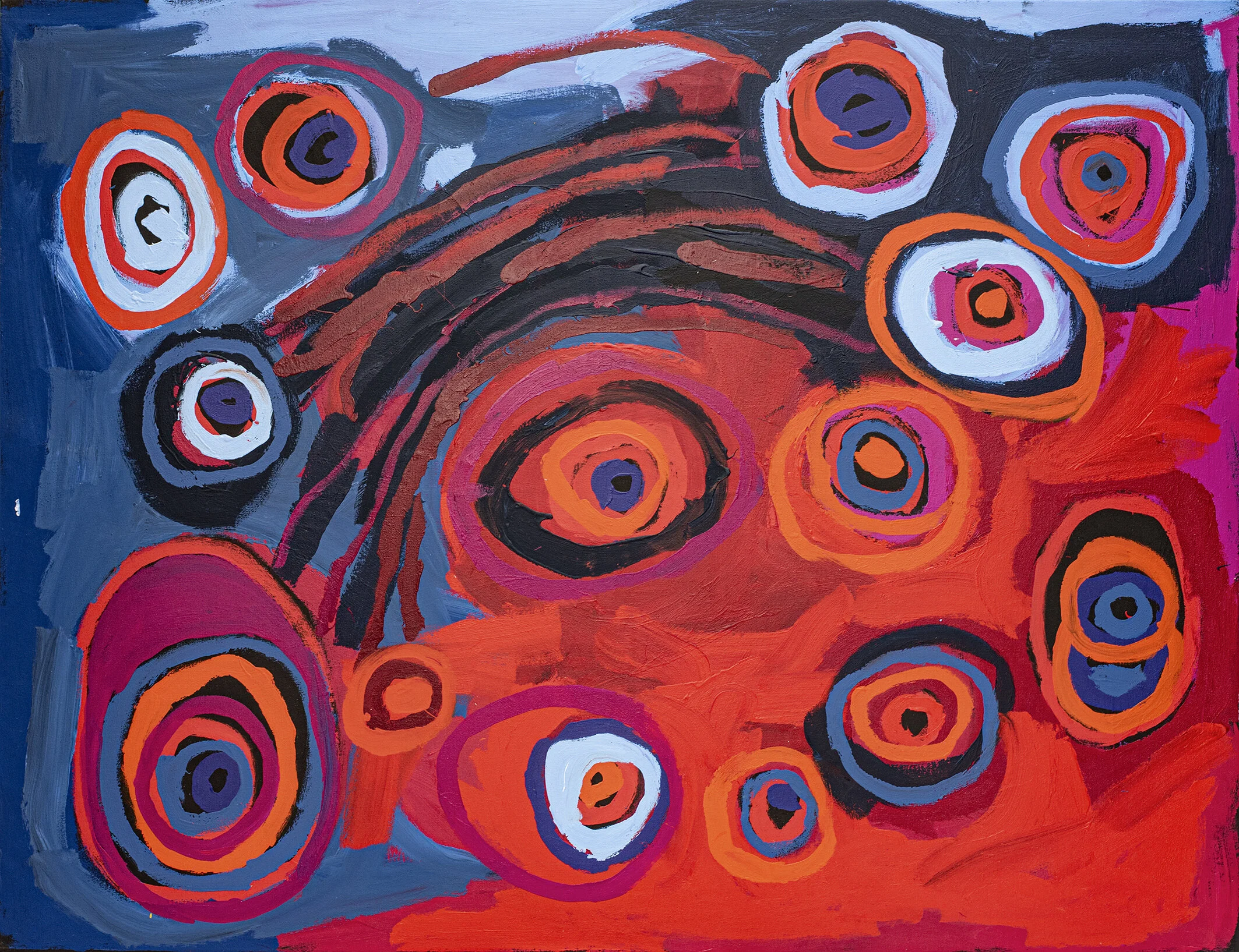 Barbara Moore - Ngayuku ngura - My Country - 198 x 152,5 cm - 7- 21 (sold)