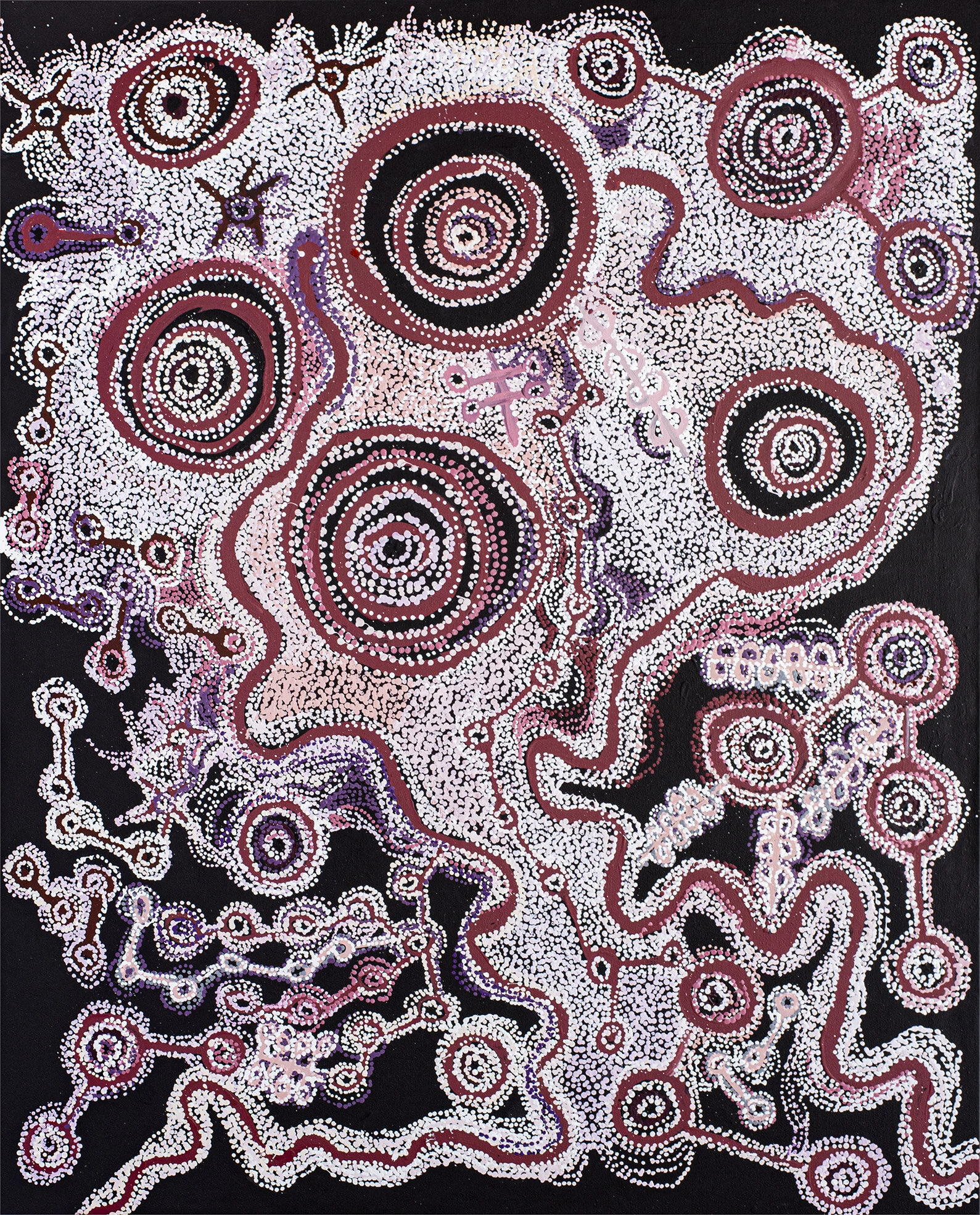 Witjiti George - Piltati: Wanampi Tjukurpa - 153 cm x 122 cm - 20-265 - art aborigène