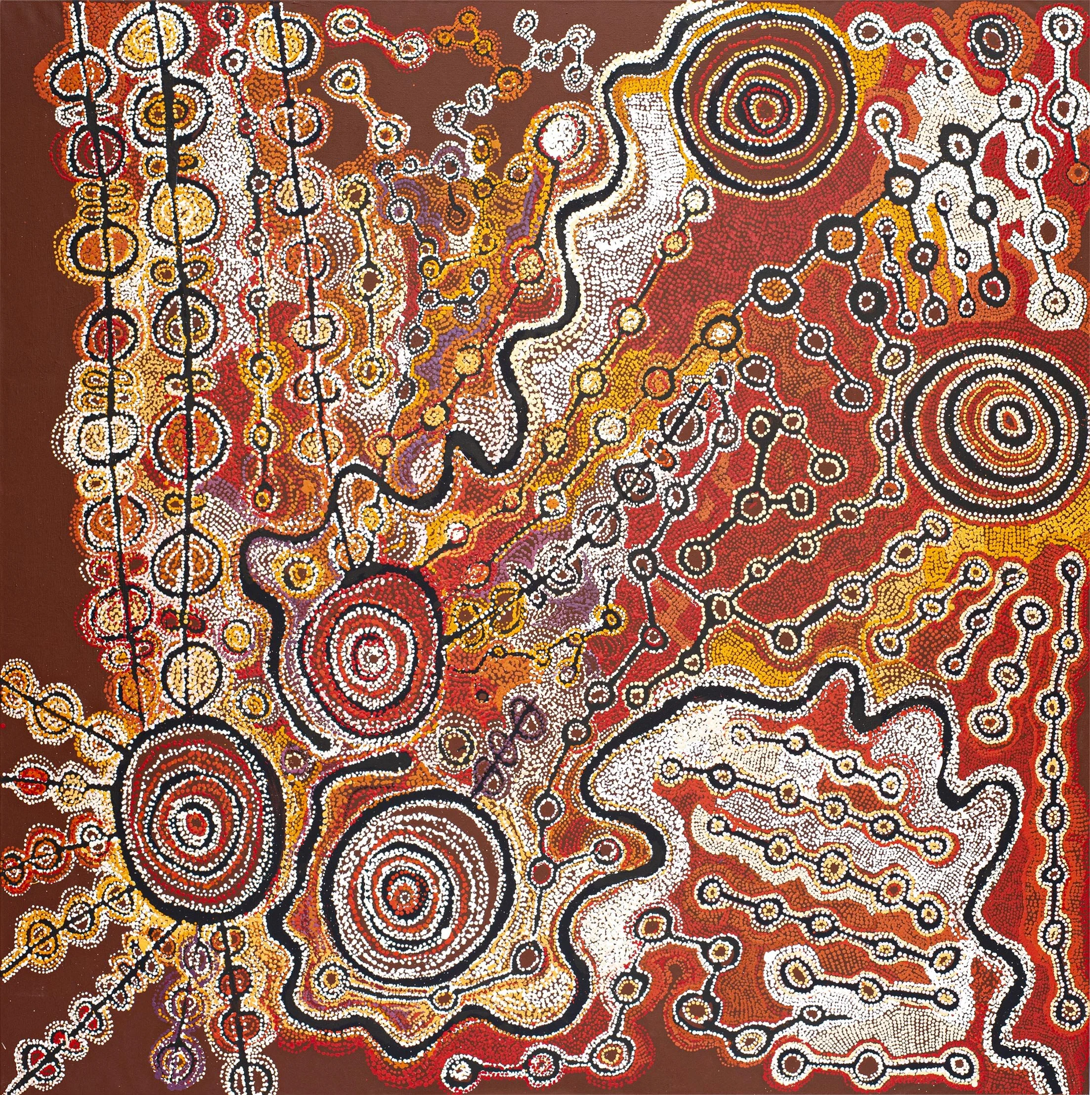 Taylor Cooper et Witjiti George - Piltati: Wanampi Tjukurpa - 200 cm x 198 cm - 20-266 (sold)