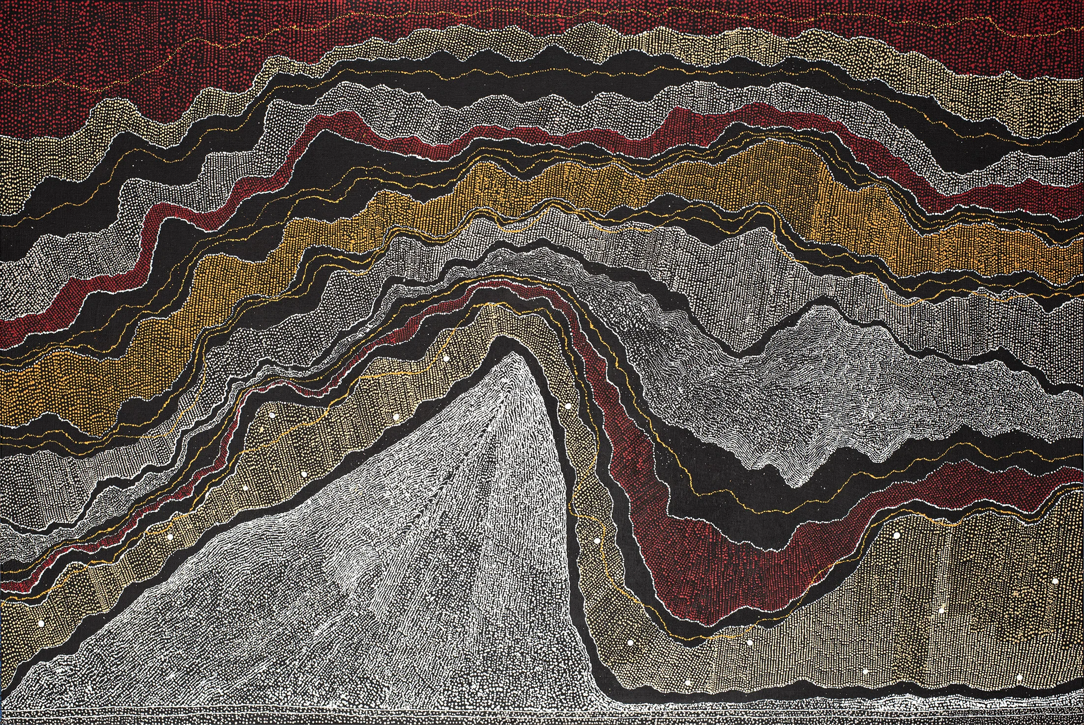 Julie Nangala Robertson - Ngapa Jukurrpa (Water Dreaming) - Pirlinyarnu - 183 x 122 cm - 1893/15