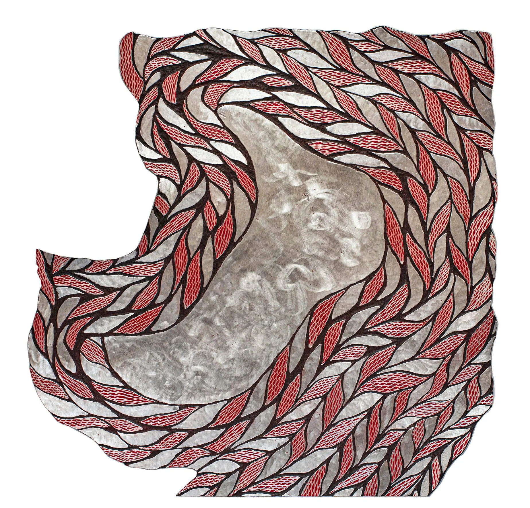 Gunybi Ganambarr - Ŋaymil font - 121 x 120 cm - 2543-19 (sold)