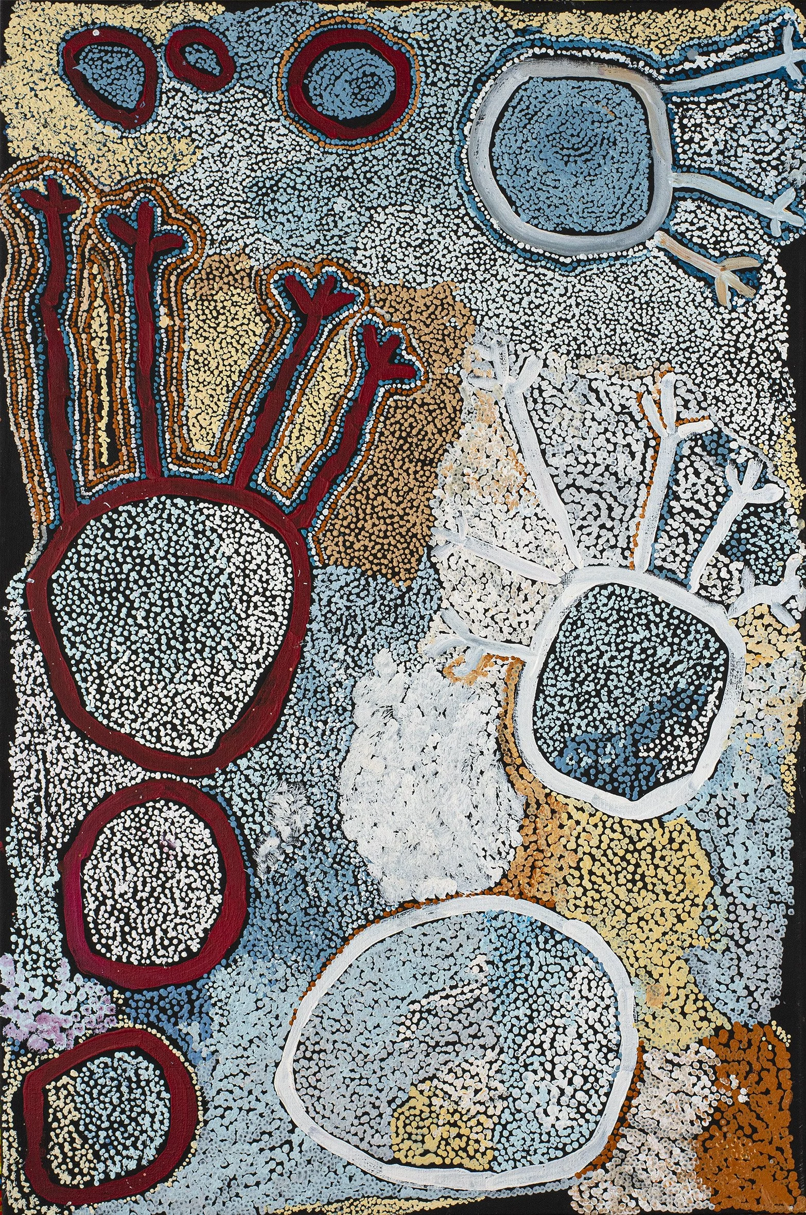 Simon Hogan - Lingka - 137 x 90 cm - 21-45 - art aborigène