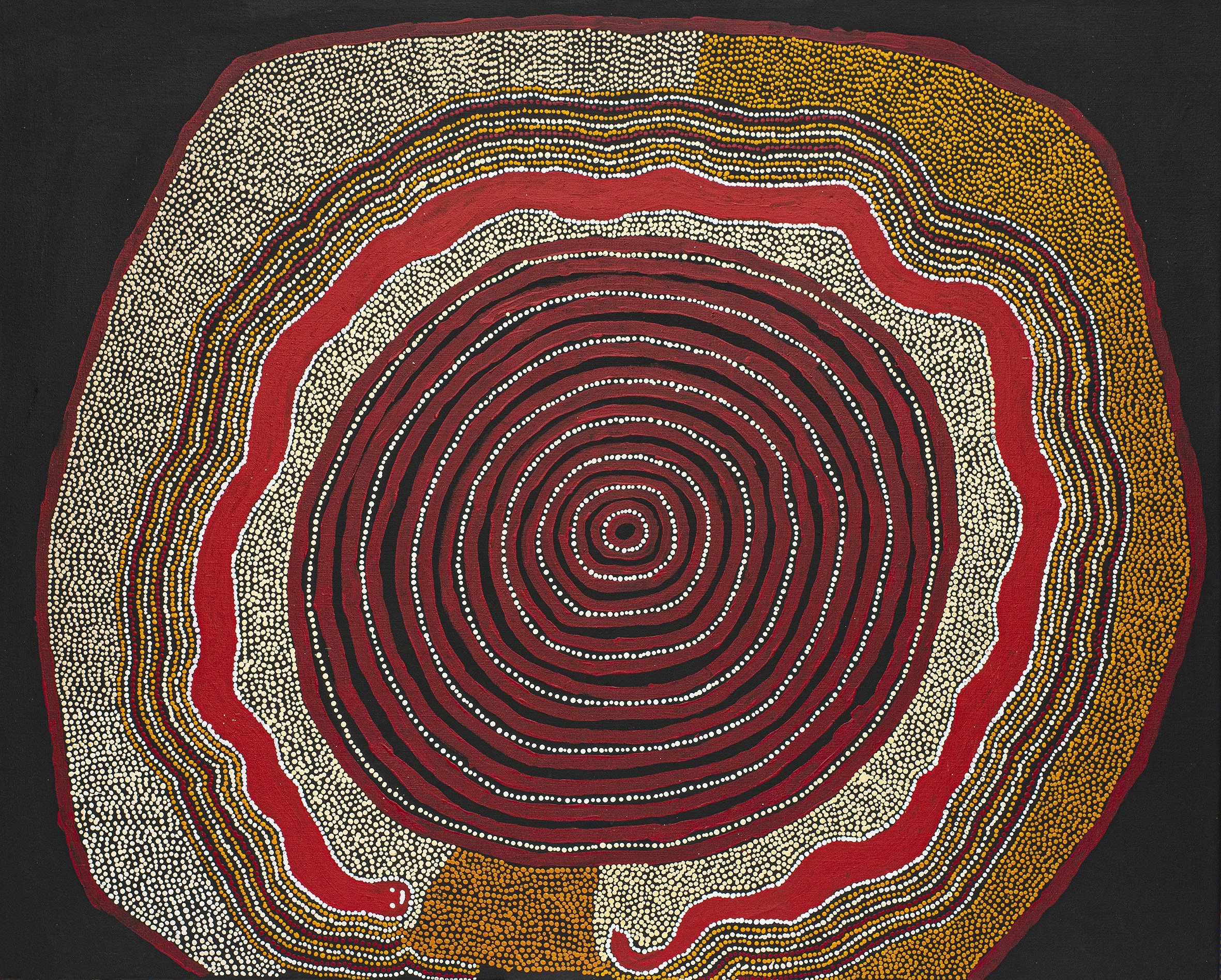 Lennard Walker - Kulyuru - 137 x 110 cm - 21-52 - art aborigène