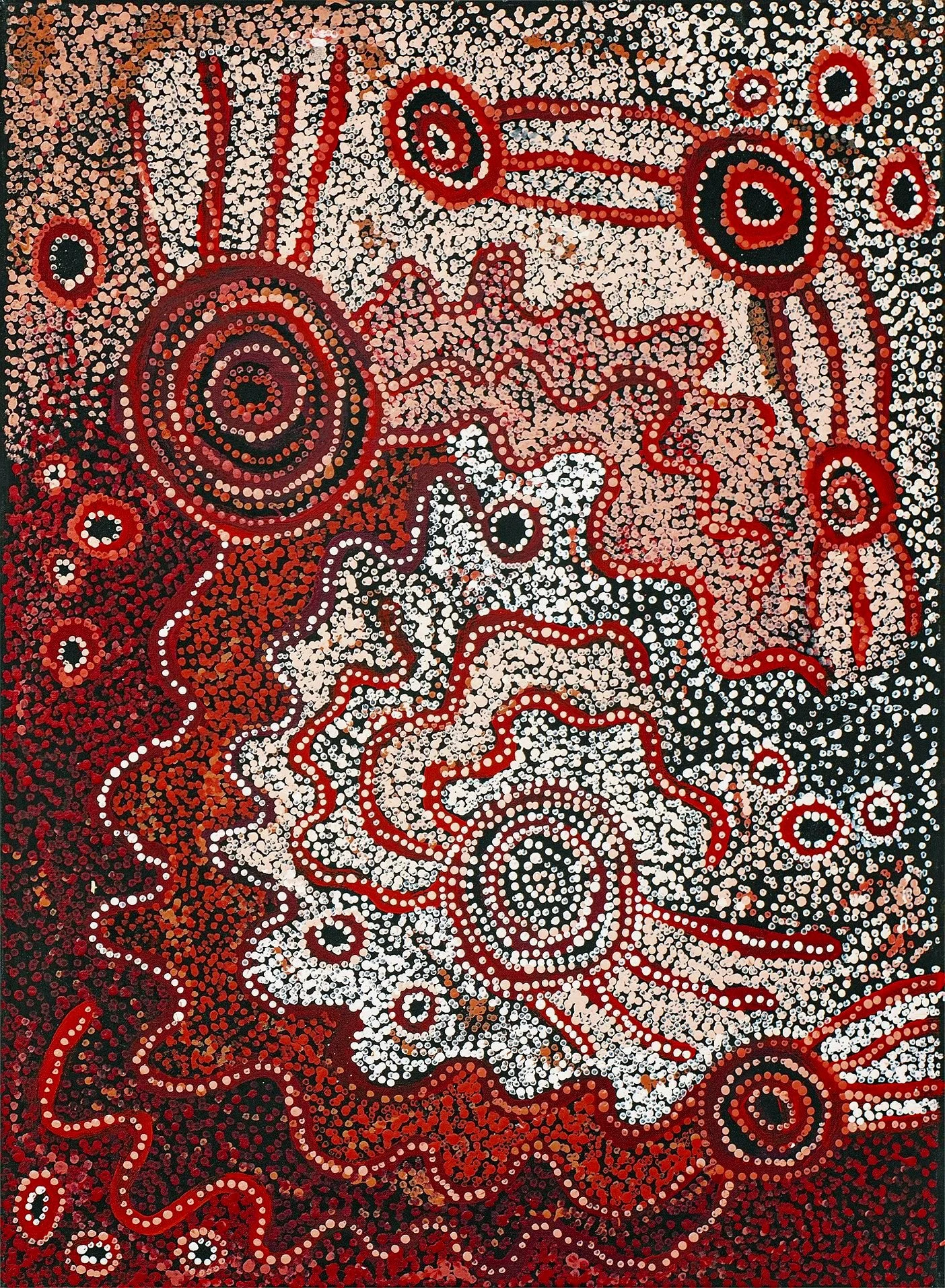 Julie Yatjitja (1969) - Iwantja Tjukitji (Iwantja Soakage) - 91 x 67 cm - 809-21 - aboriginal art