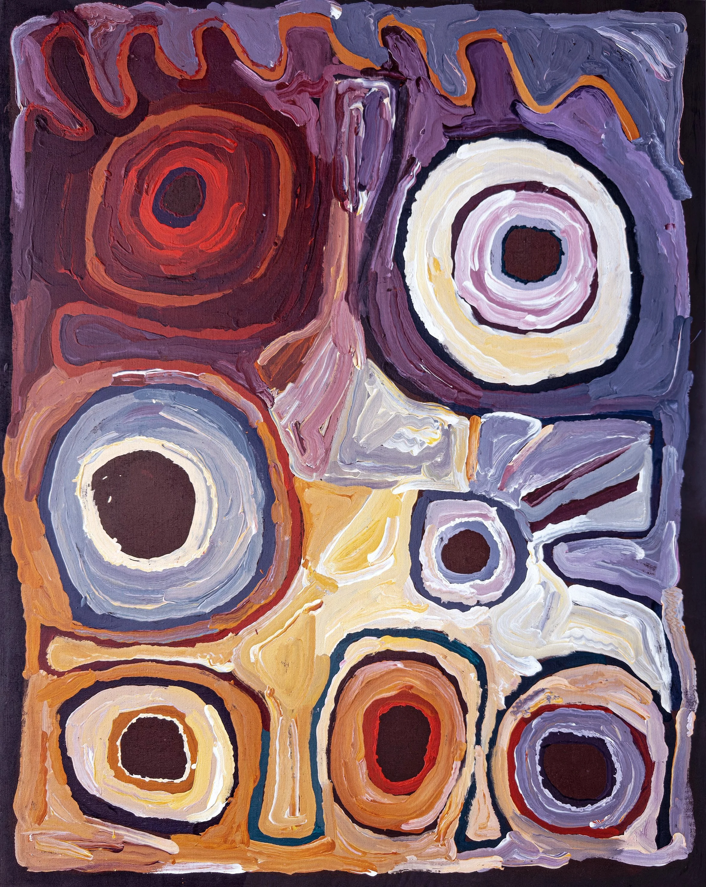 Angkaliya Curtis - Cave hill - 151 x 121 cm - 19-236